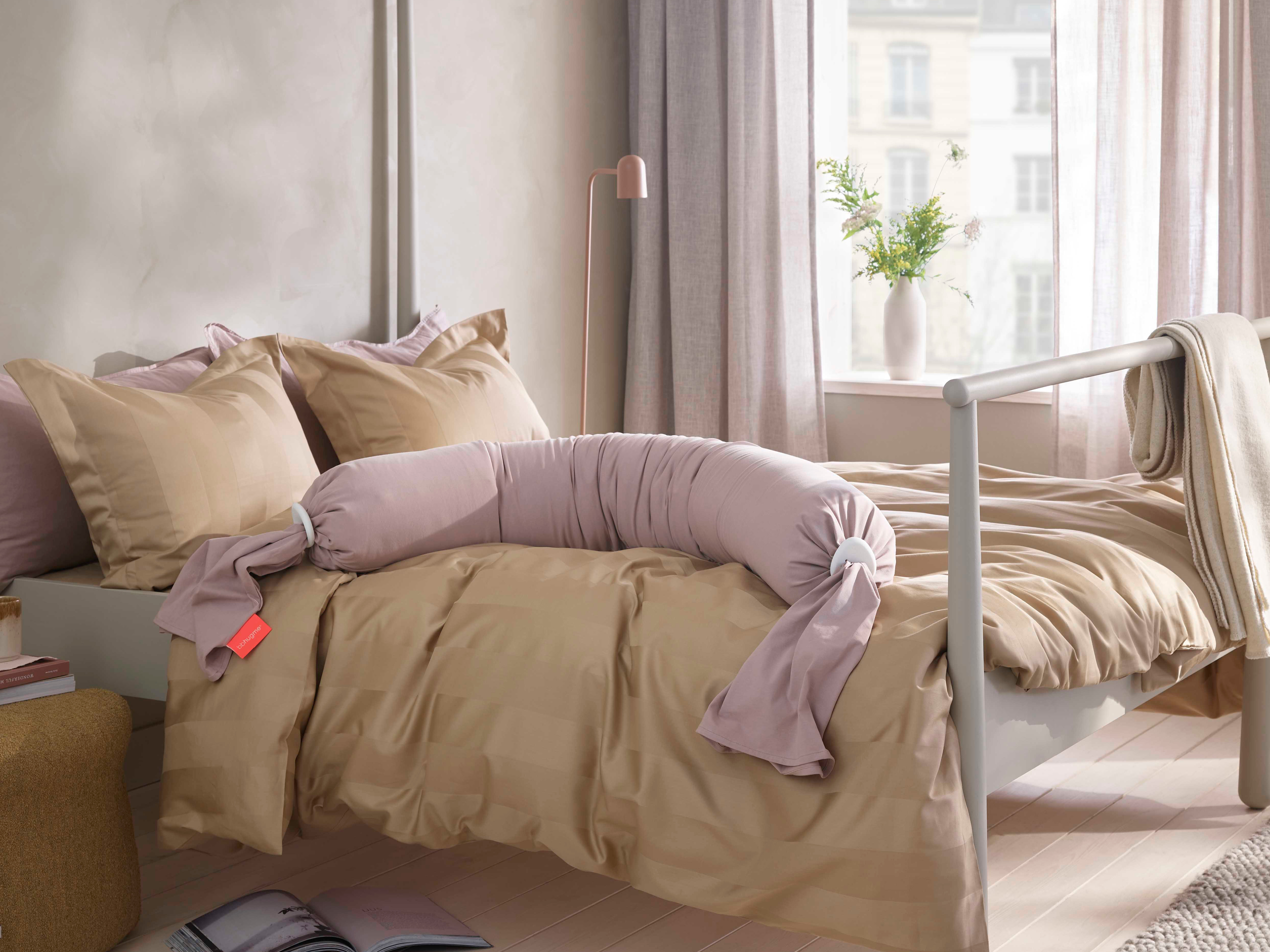 bbhugme Pregnancy Pillow Cover, Dusty Pink, 1 stk.