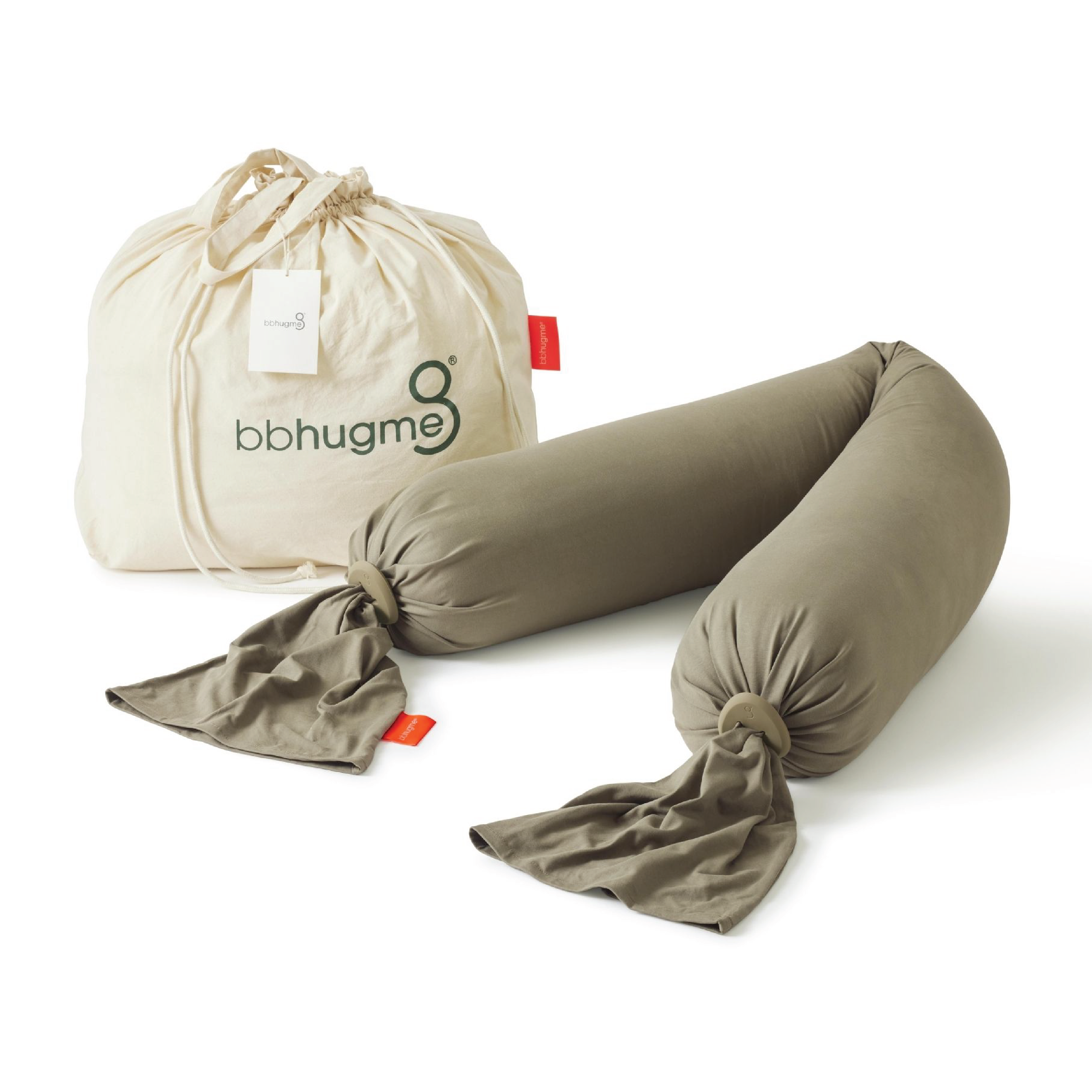 bbhugme Pregnancy Pillow, Dusty Olive/Black, 1 stk.