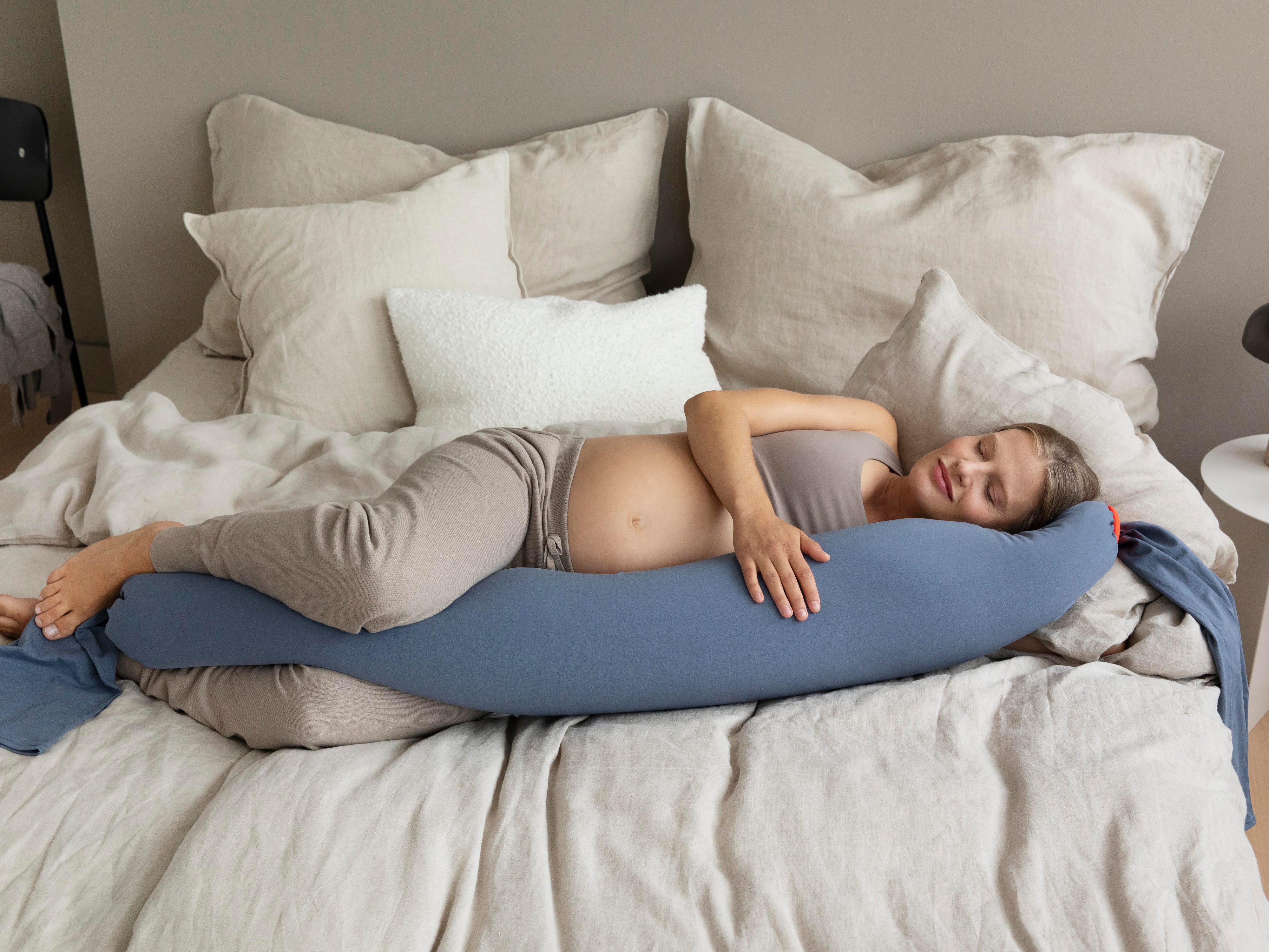 bbhugme Pregnancy Pillow, Dusty Blue/Orange, 1 stk. Graviditet og