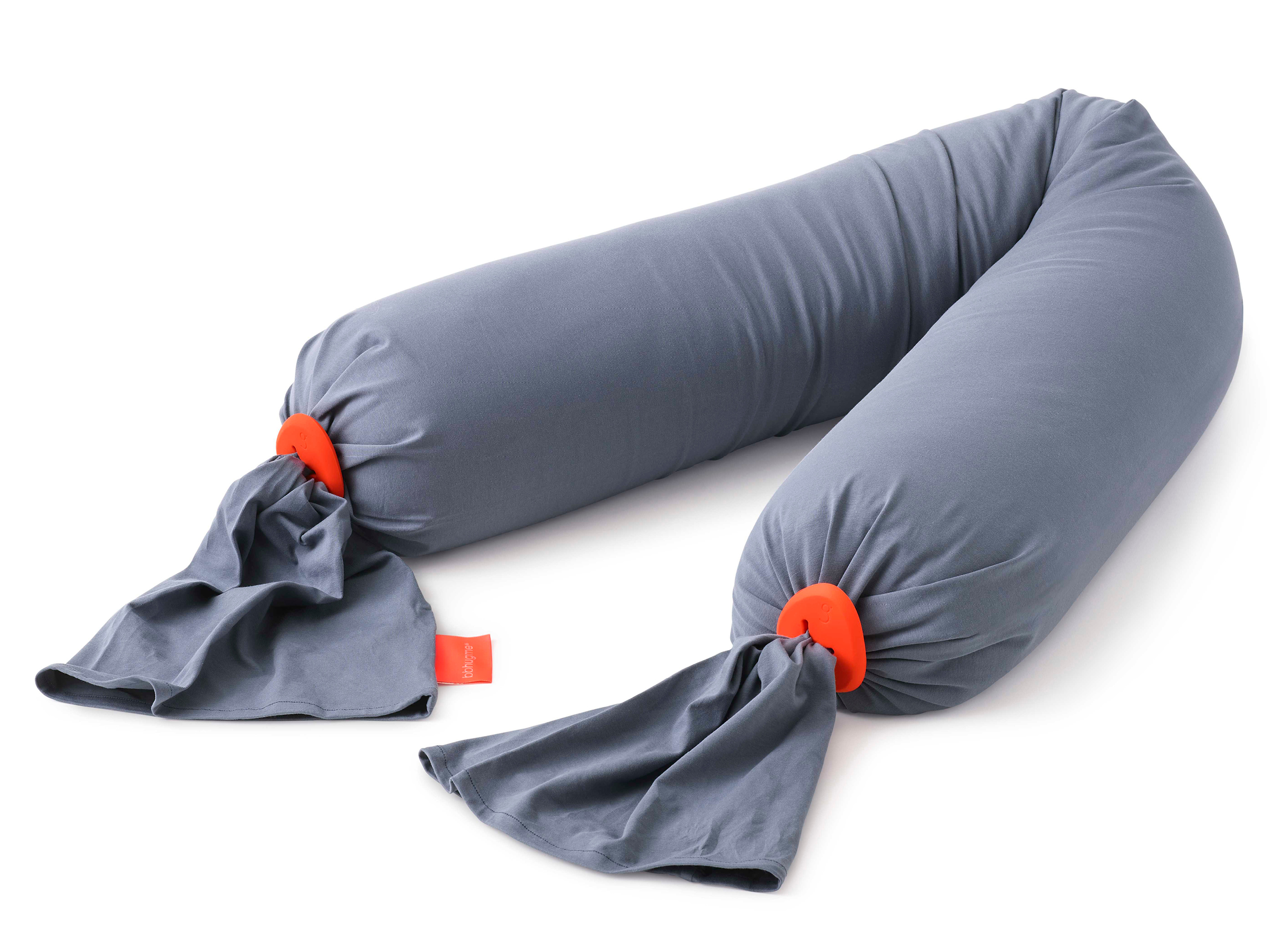 bbhugme Pregnancy Pillow, Dusty Blue/Orange, 1 stk.
