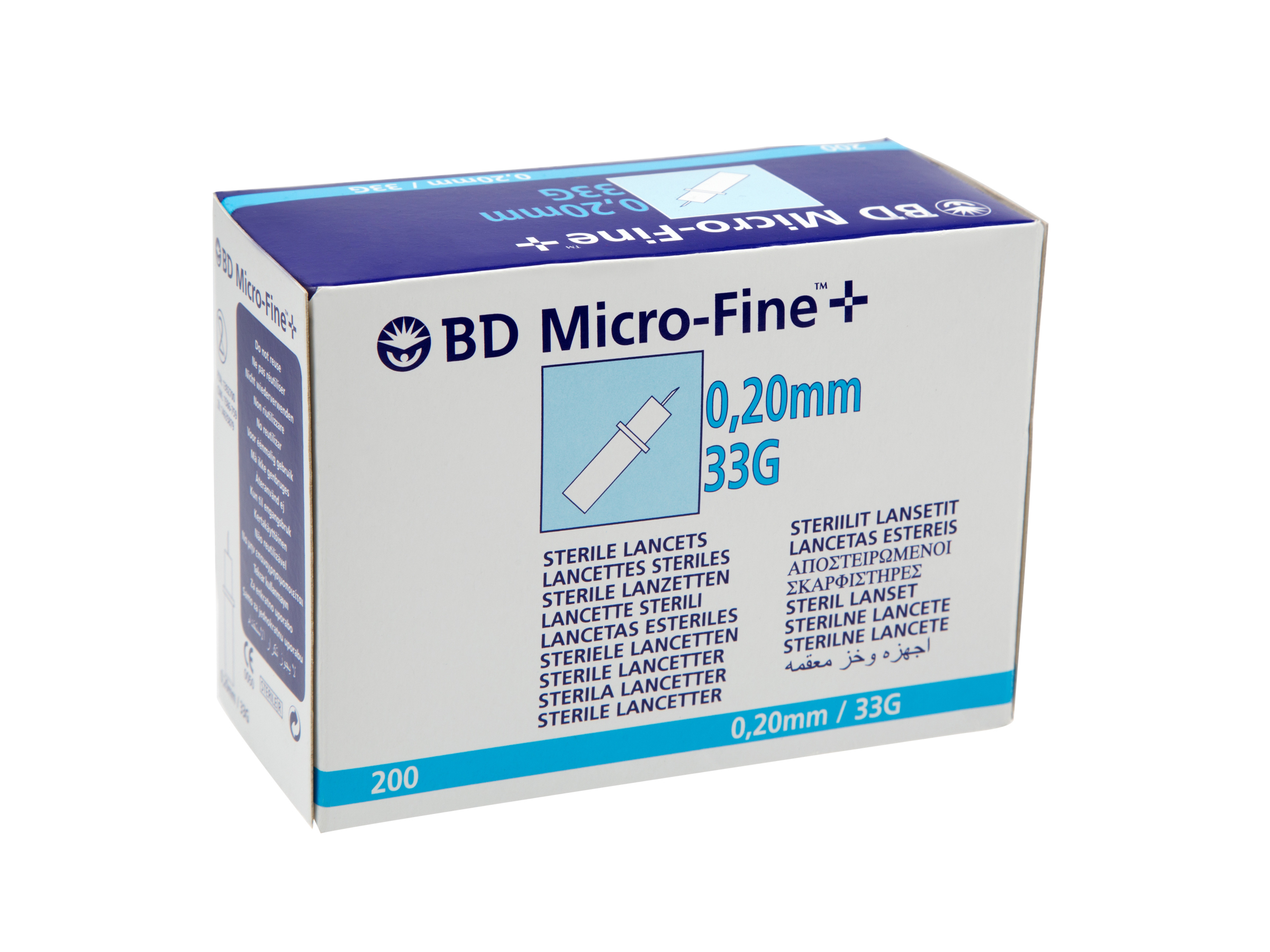 BD Micro-Fine lansett til stikkepenn, 200 stk.