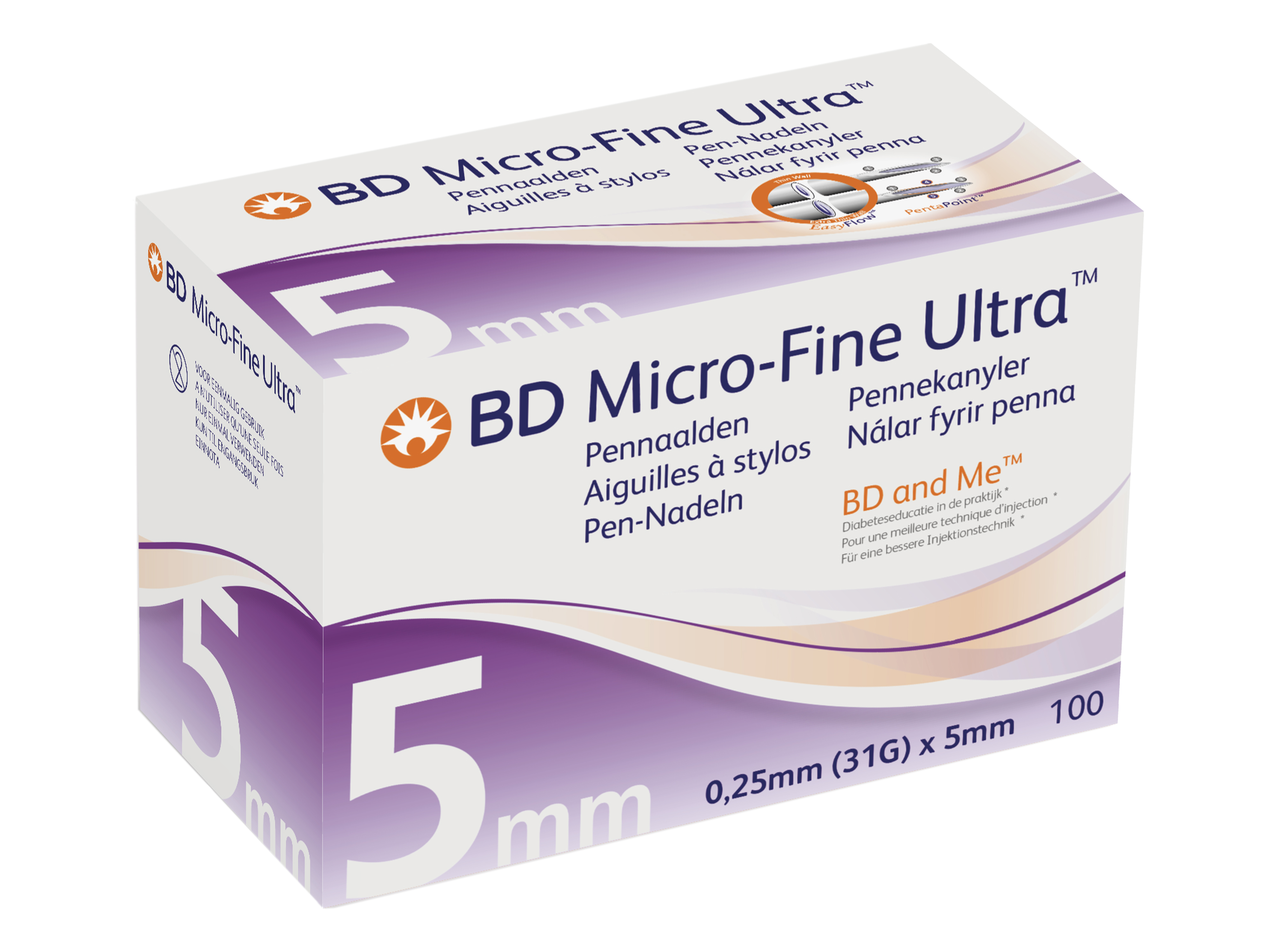 BD Micro-Fine Ultra, 5mm 31G, 100 stk.