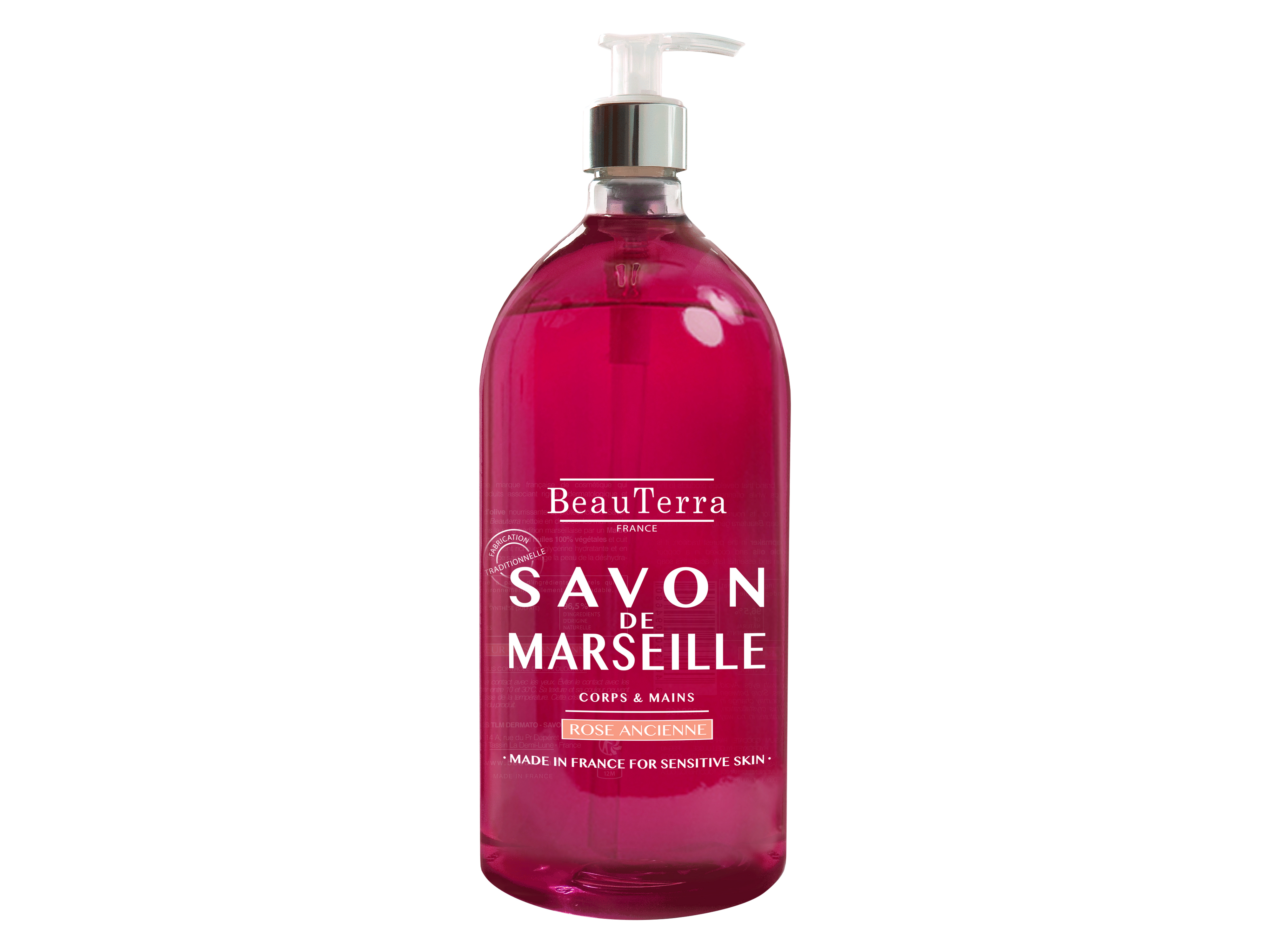 Beau Terra Marseille Liquid Soap Ancient Rose, 1000 ml