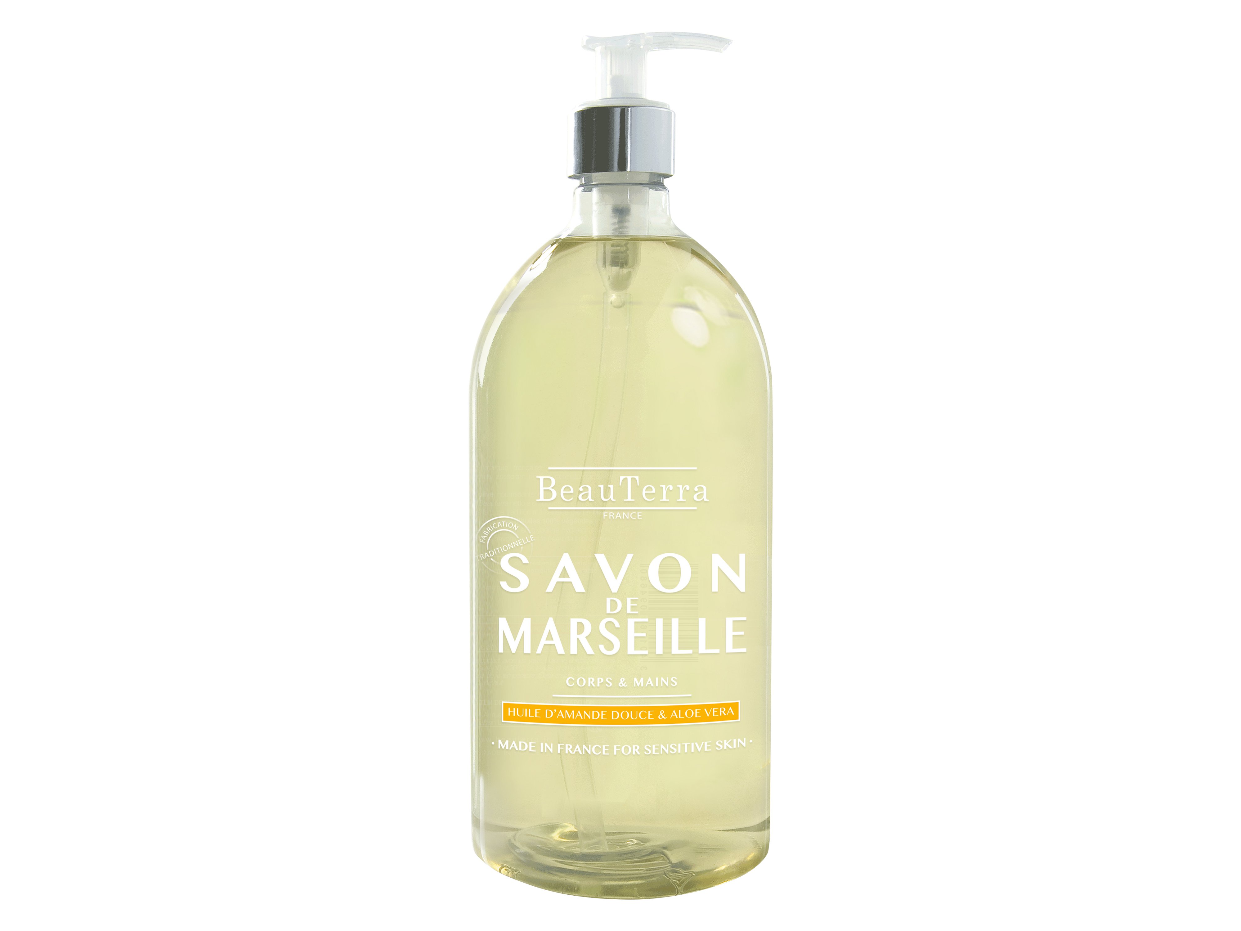 Beau Terra Marseille Liquid Soap Ultra Rich Sweet Almond Oil, 1000 ml