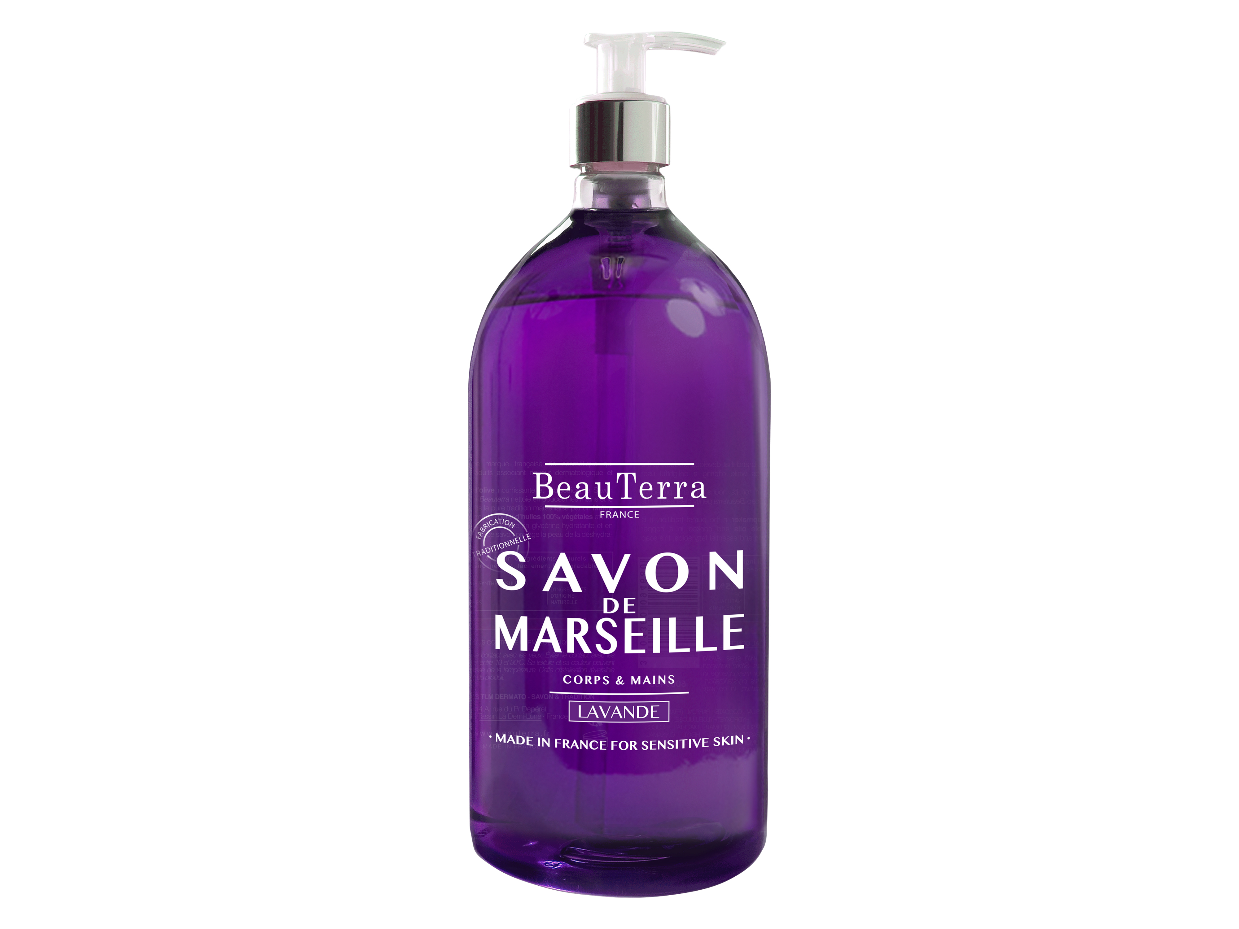 Beau Terra Marseille Liquid Soap Lavender, 1000 ml