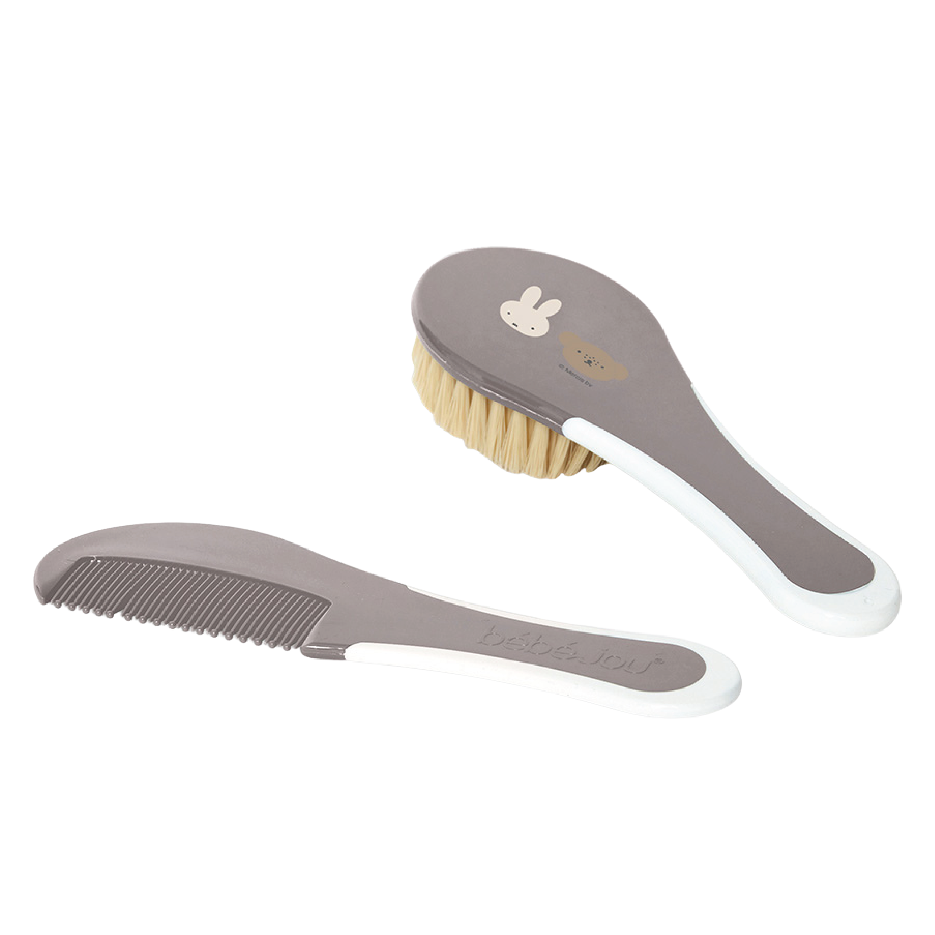 Bebe-Jou Kam- og hårbørstesett, Miffy/Grå, 1 sett