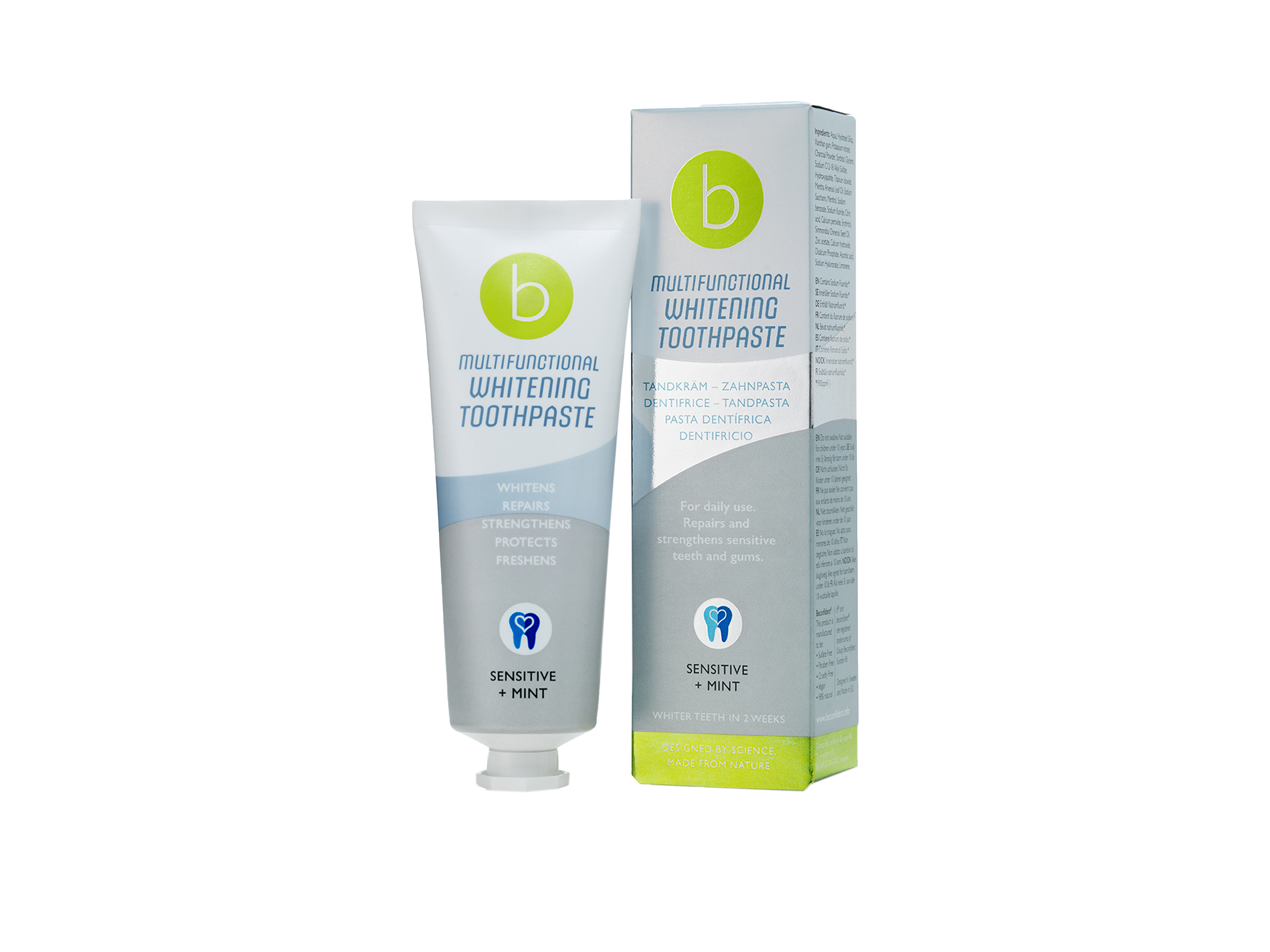 Beconfident Multifunctional Whitening Toothpaste Sensitive, mint, 75 ml