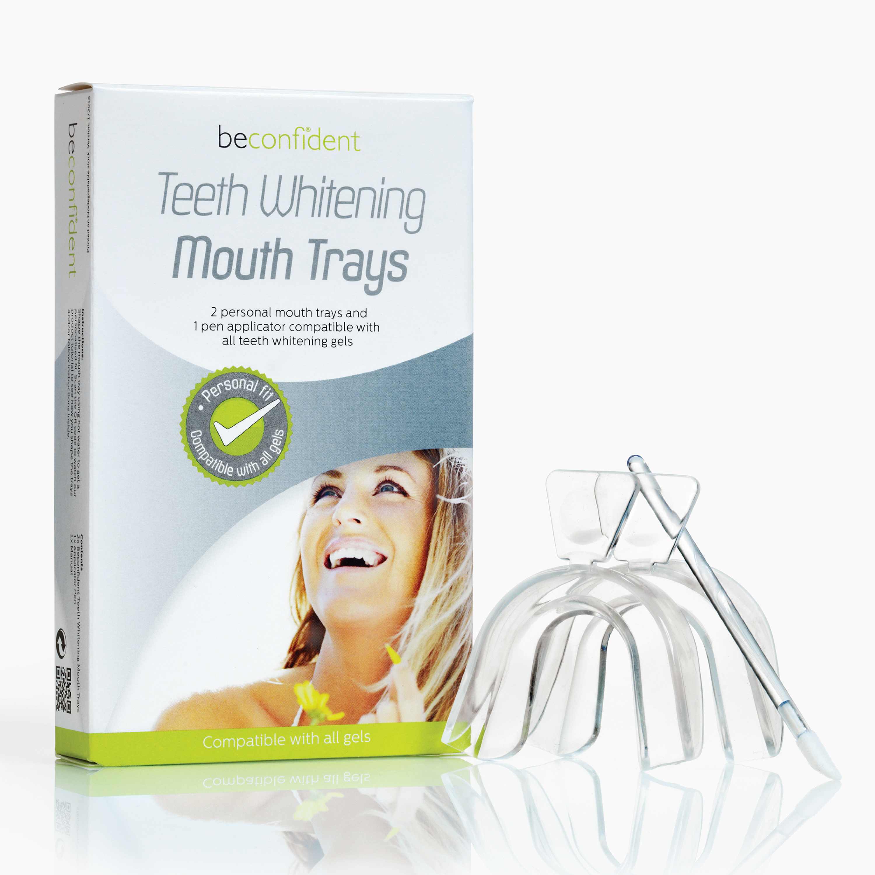 Beconfident Teeth Whitening Mouth Trays, 2 x 1, 1 sett