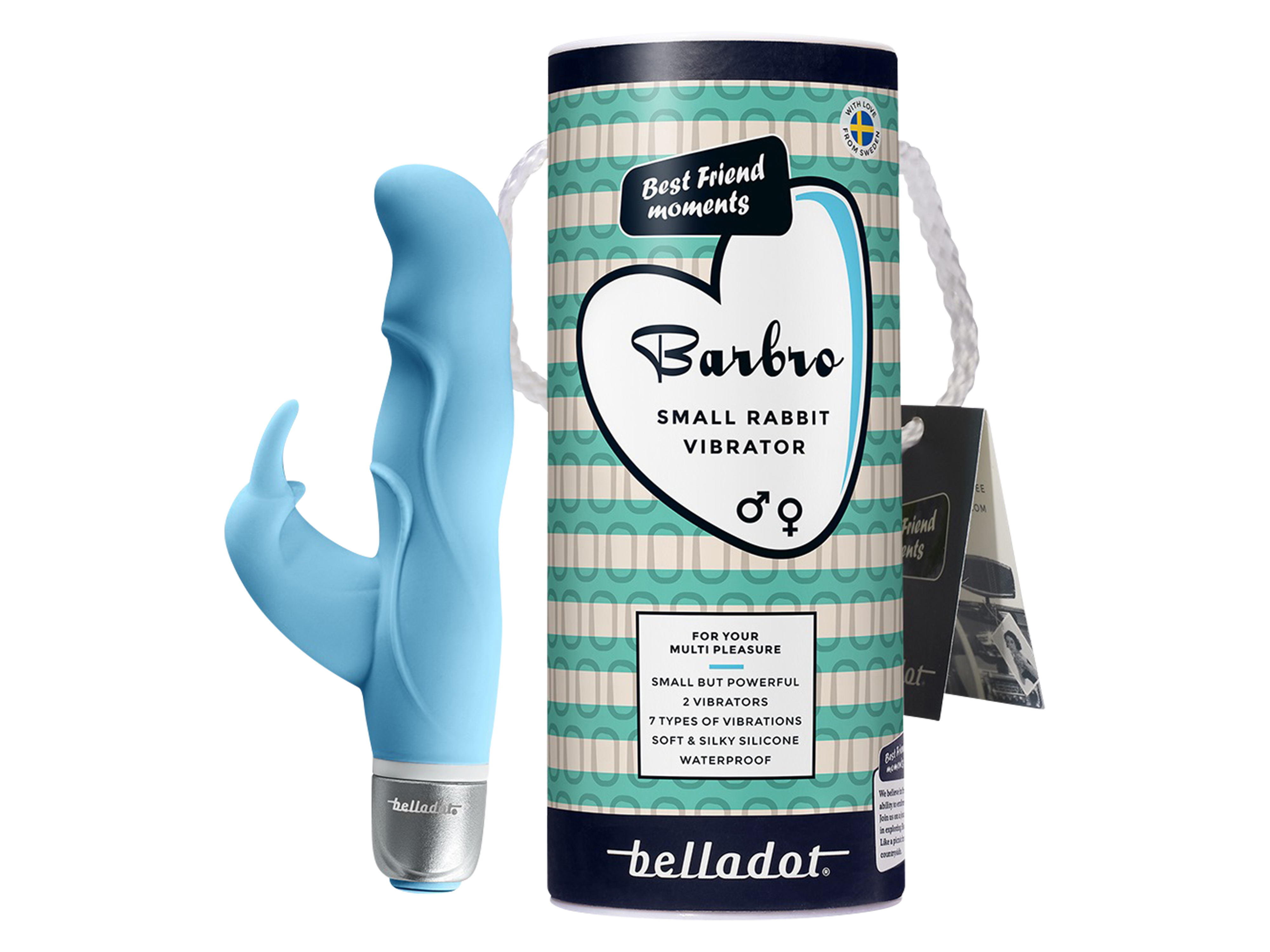 Belladot Barbro Small Rabbit Vibrator, Blå, 1 stk.