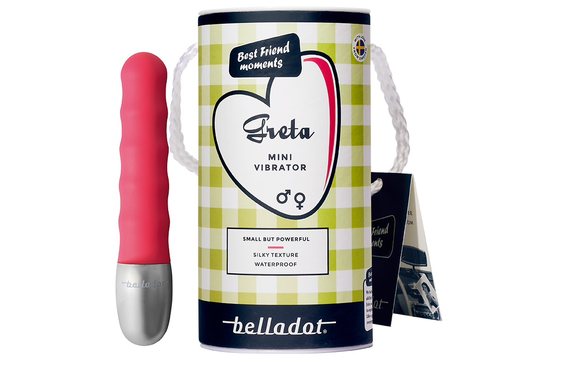 Belladot Greta Mini Vibrator, Rød, 1 stk.