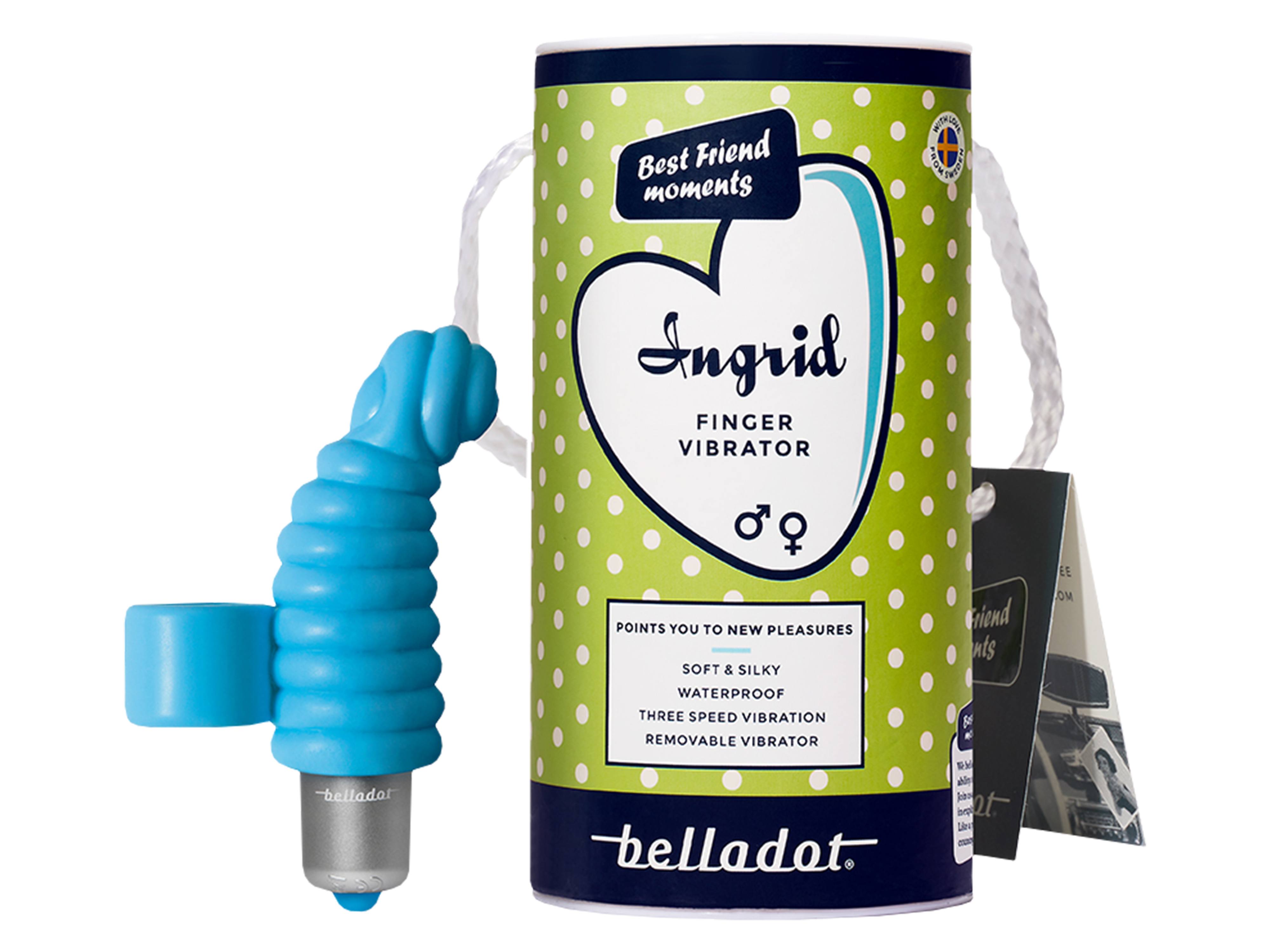 Belladot Ingrid Finger Vibrator, Blå, 1 stk.