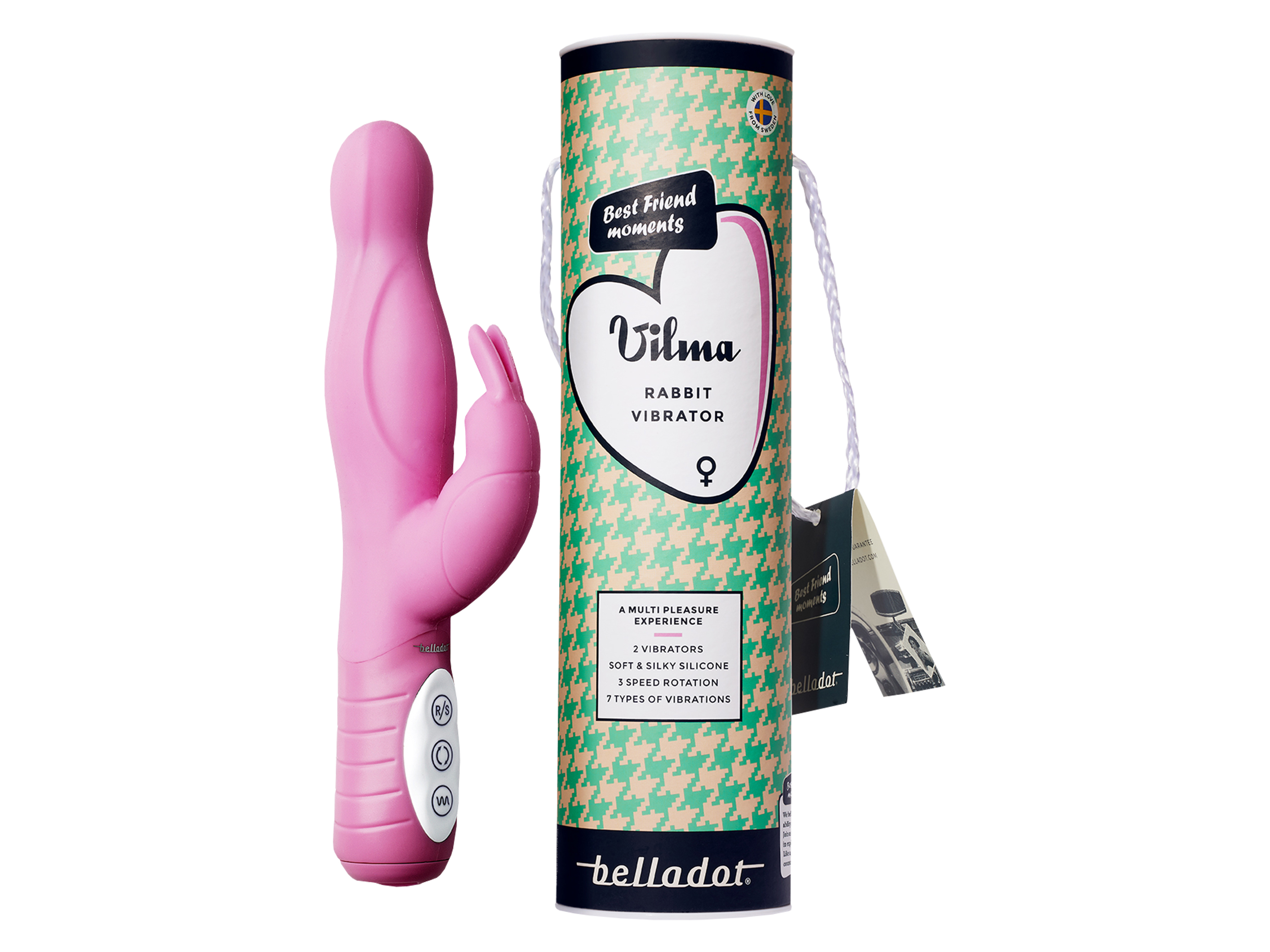 Belladot Vilma Rabbit Vibrator, Rosa, 1 stk.