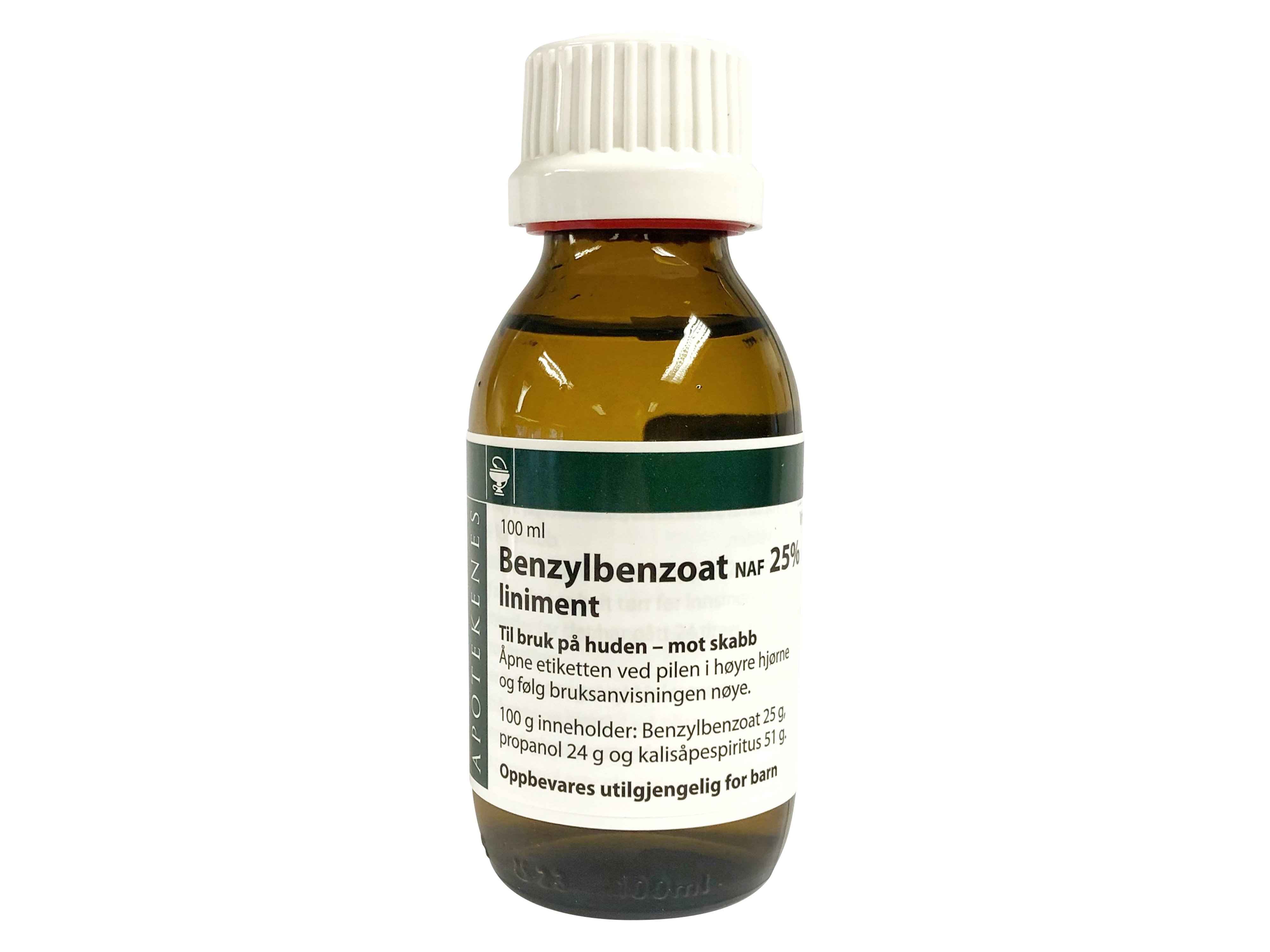 NAF Benzylbenzoat NAF liniment 25%, 100 ml.