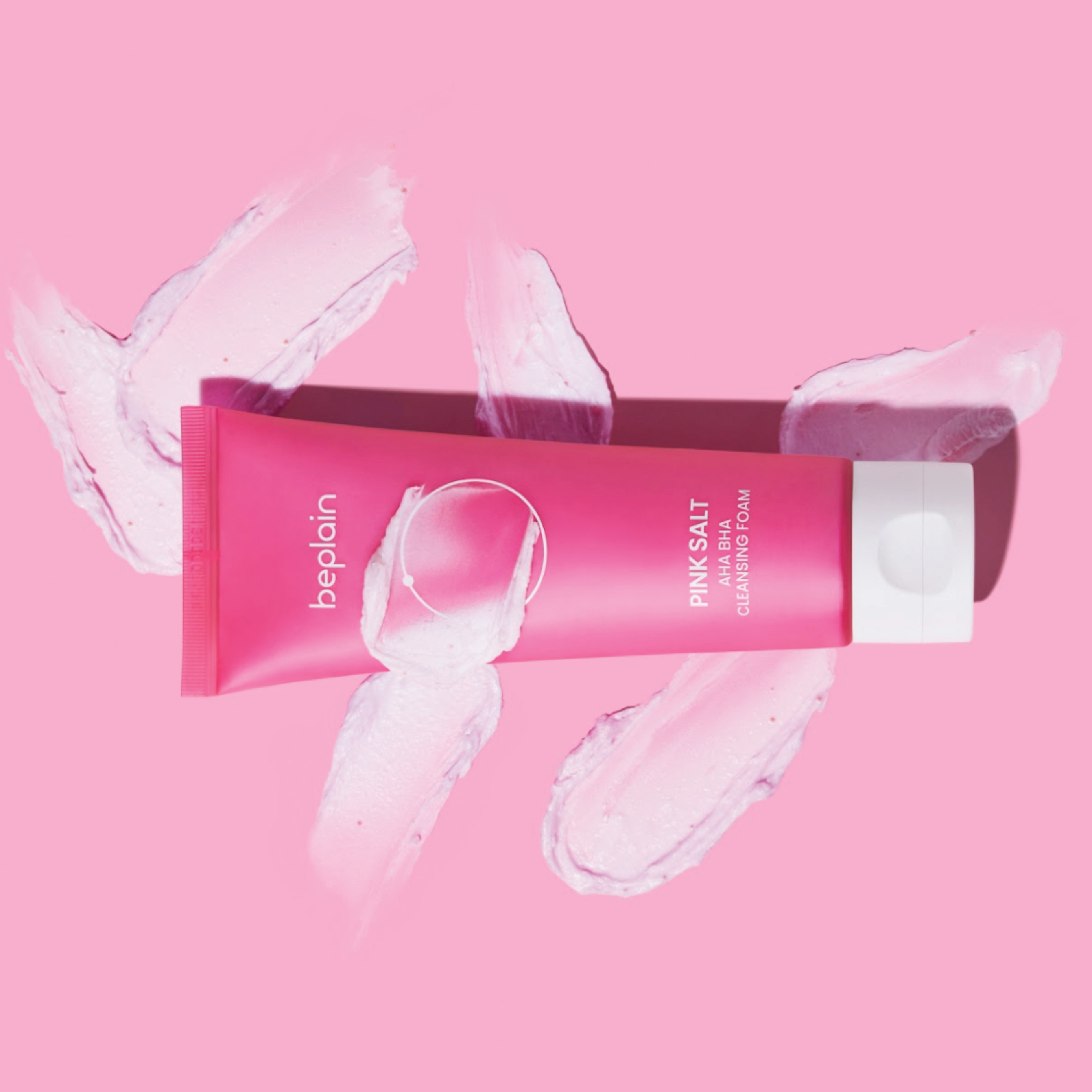 Beplain Pink Salt AHA BHA Cleansing Foam, 120 ml