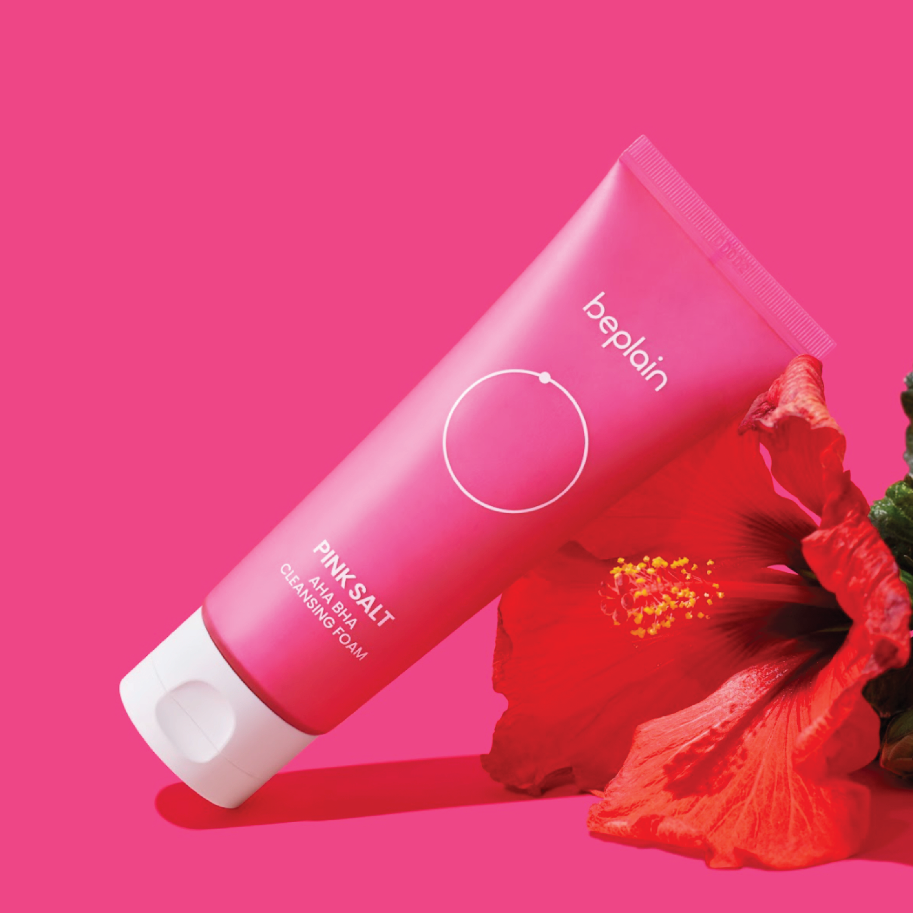 Beplain Pink Salt AHA BHA Cleansing Foam, 120 ml