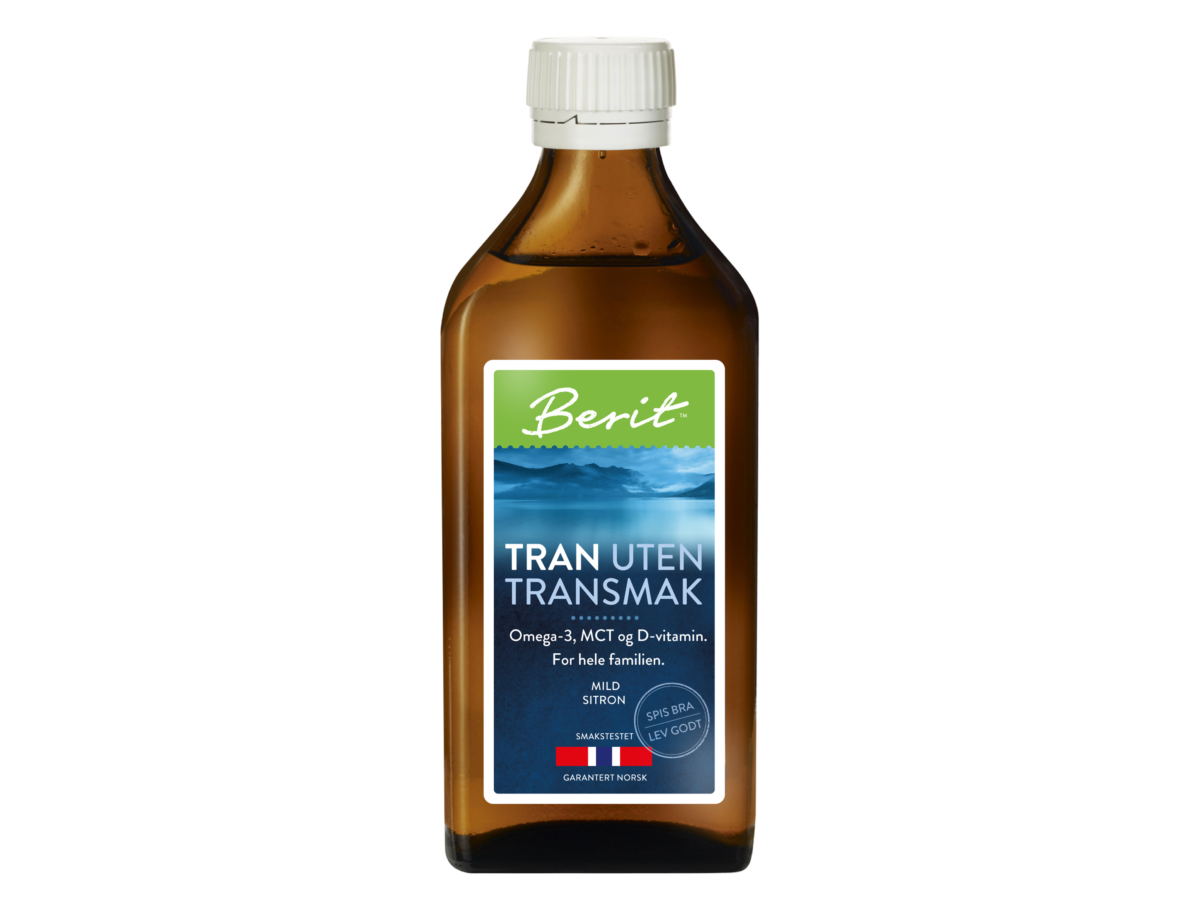Berit N Tran uten transmak, Flytende Omega, 250 ml