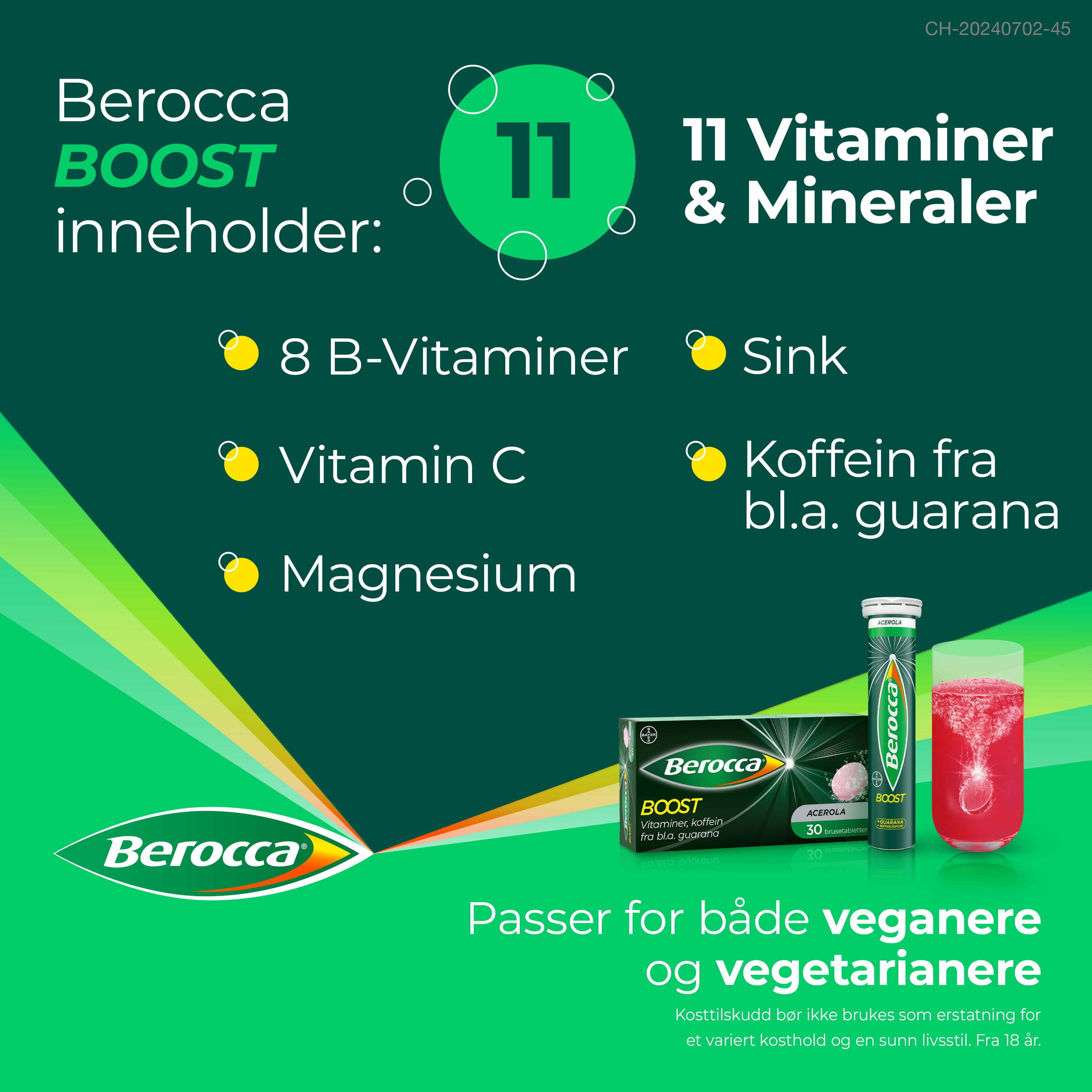Berocca Boost brusetabletter, 2 x 15 stk.