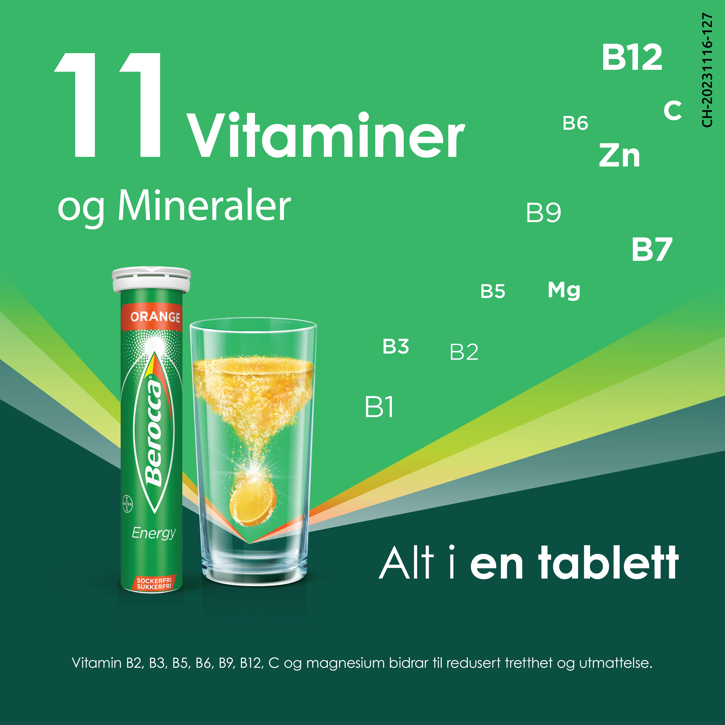 Berocca Energy brusetabletter, 2 x 15 stk.