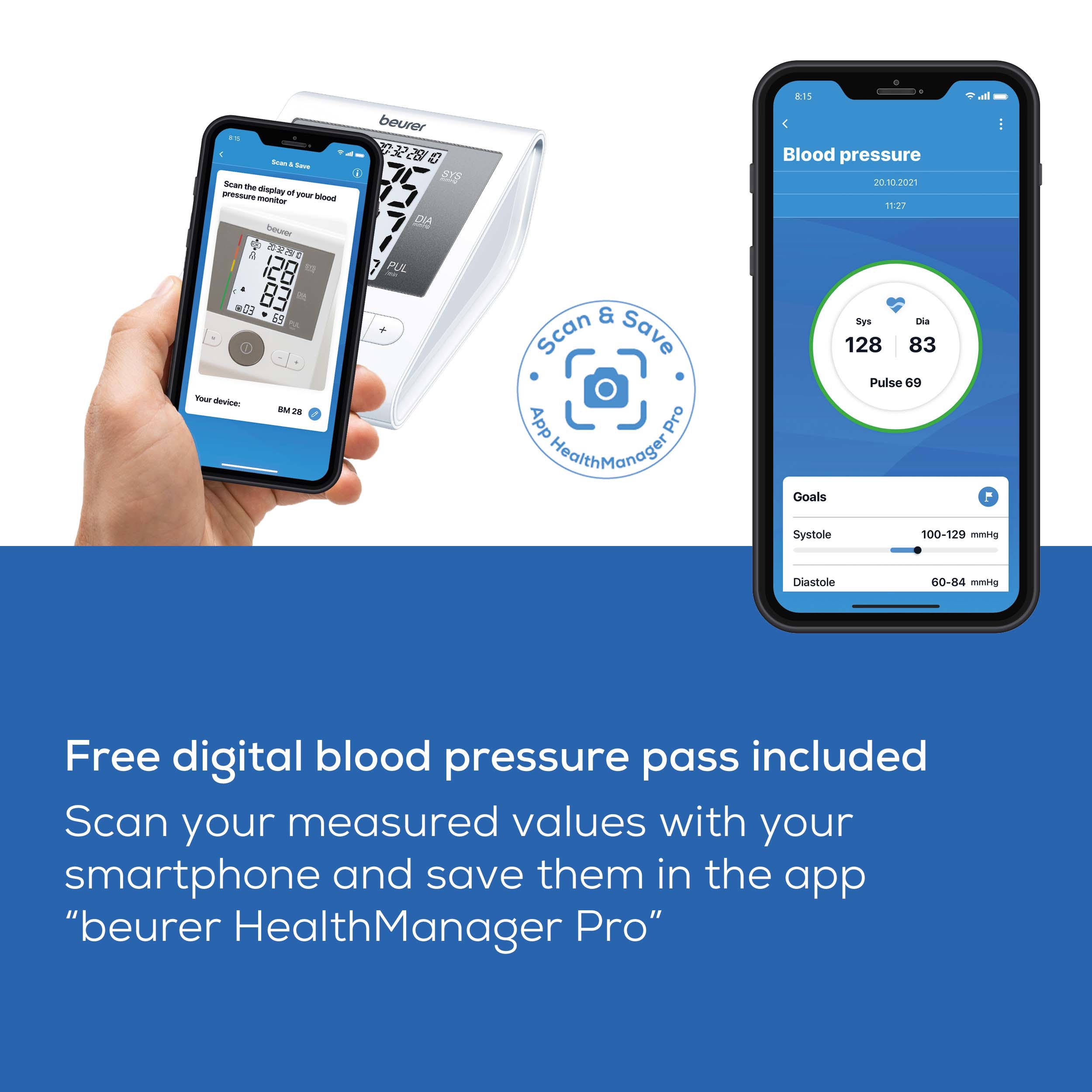 Beurer BM 28 Blodtrykksmåler, 1 stk.