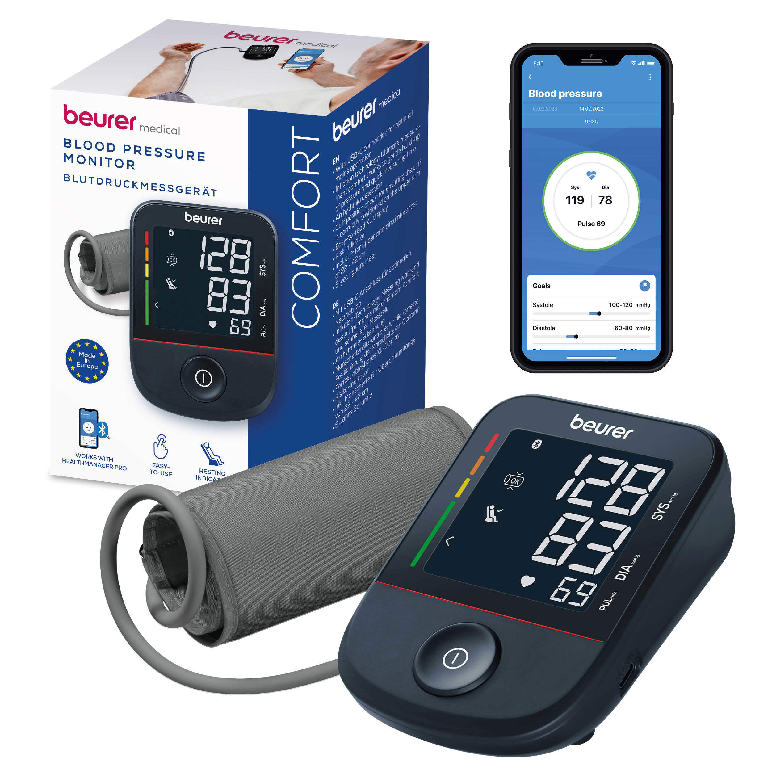 Beurer BM 48 Blodtrykksmåler, 1 stk.