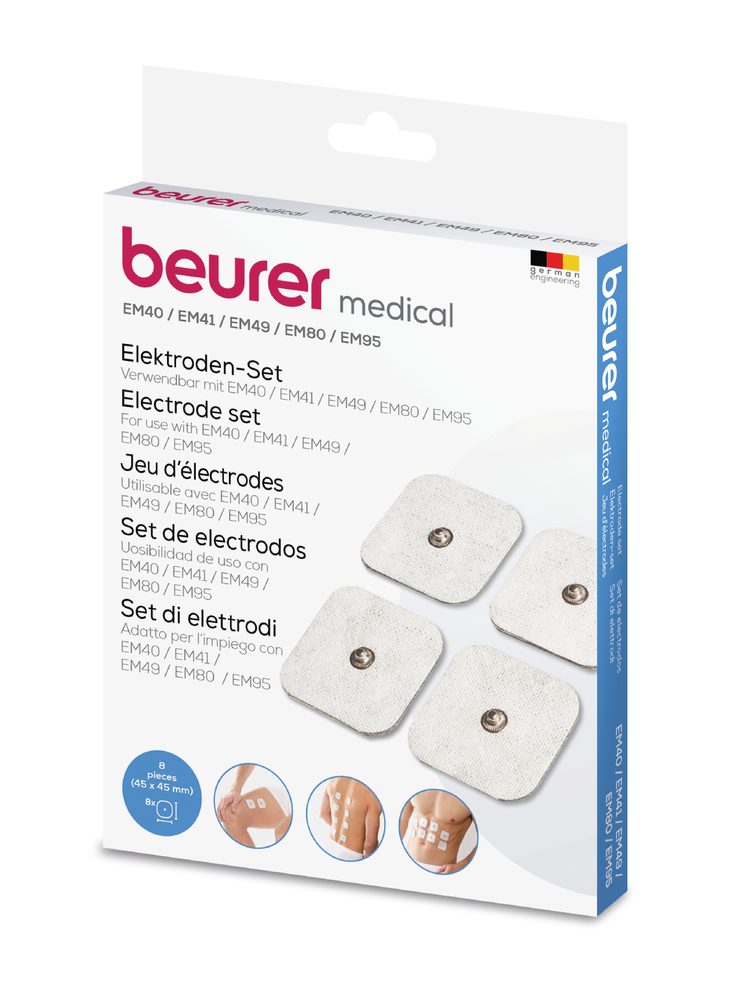 Beurer EM 49 Elektroder standard, 8 stk.