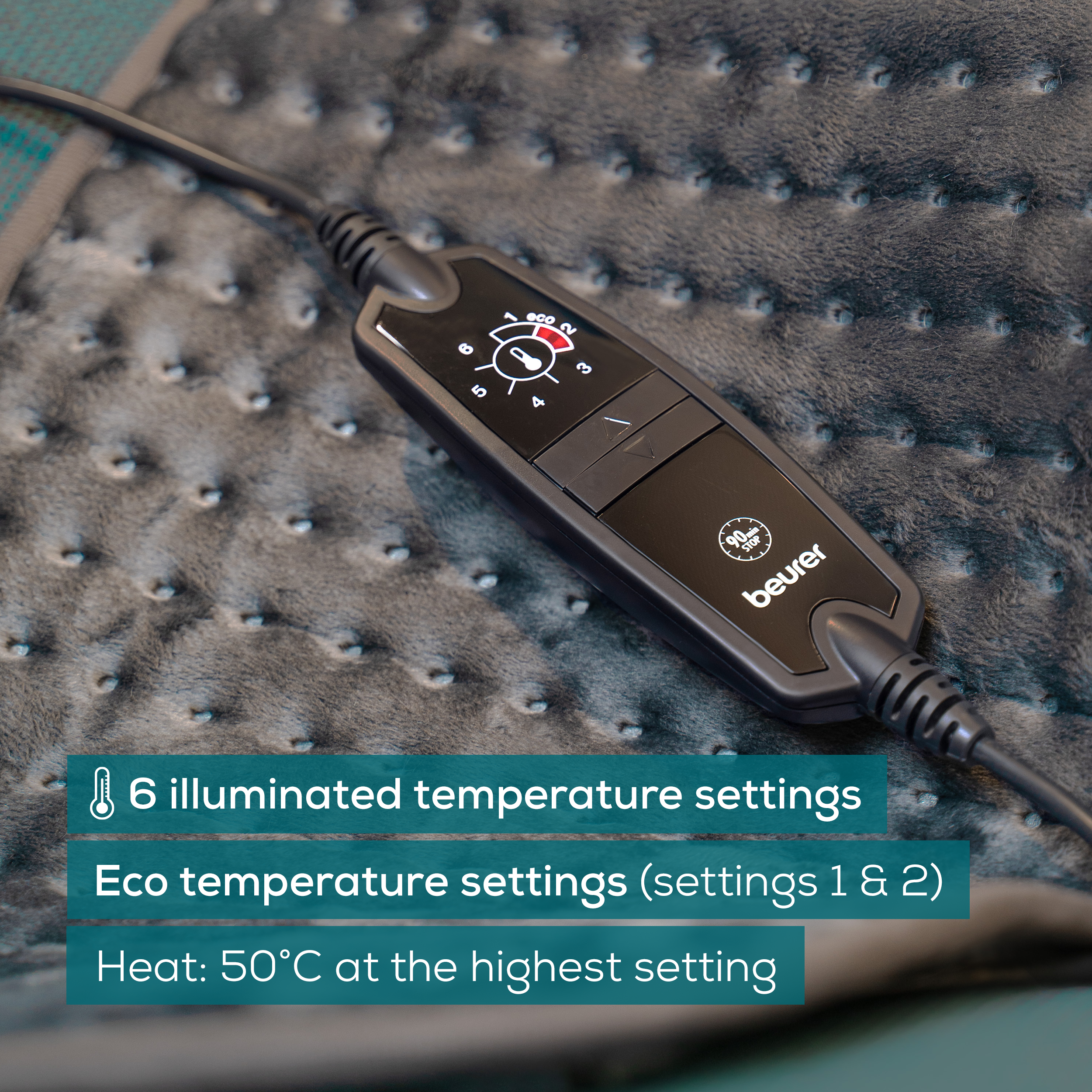 Beurer HK 123 XXL Green Planet Varmepute, Grå, 1 stk.