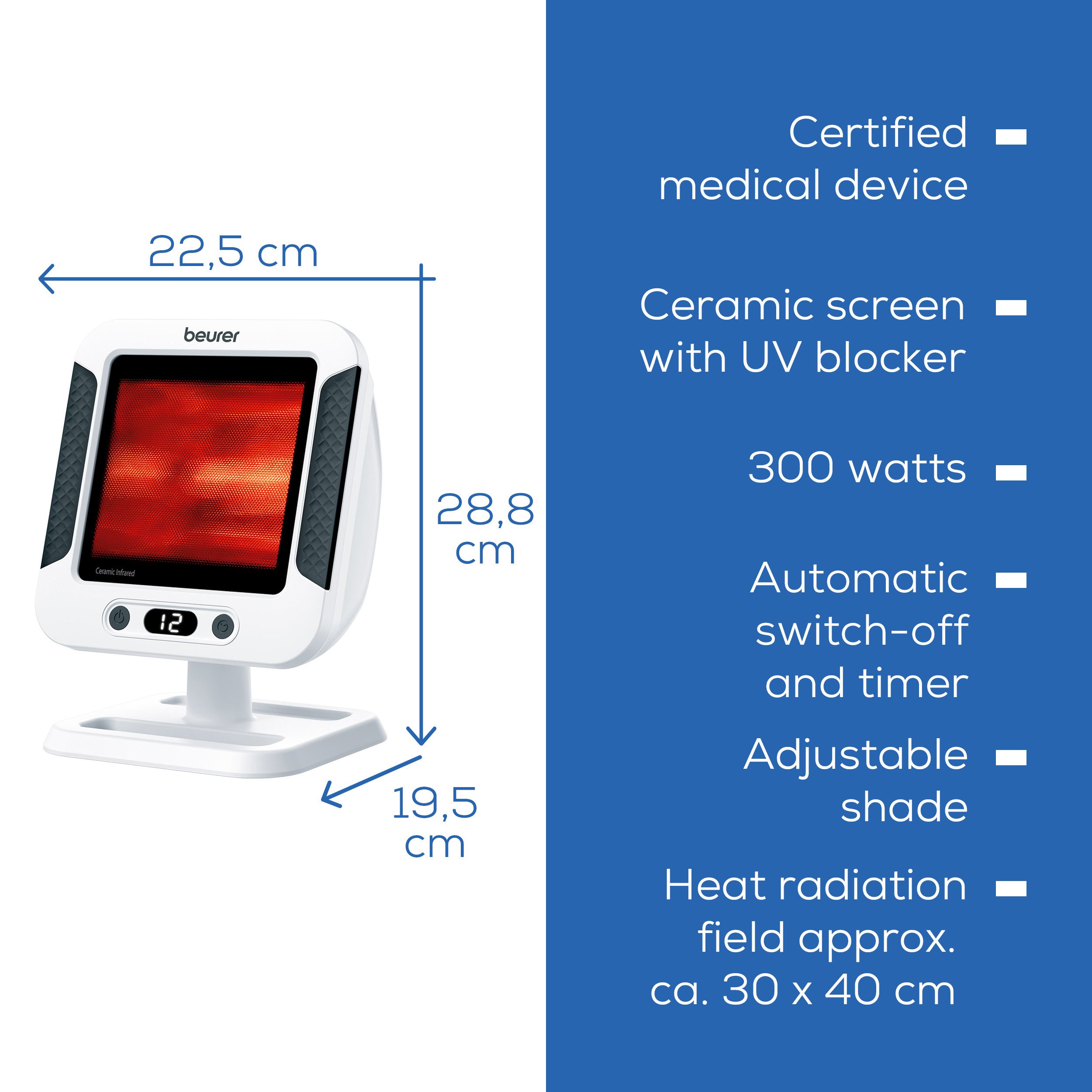 Beurer IL 60 Infrarød Lampe, 1 stk.