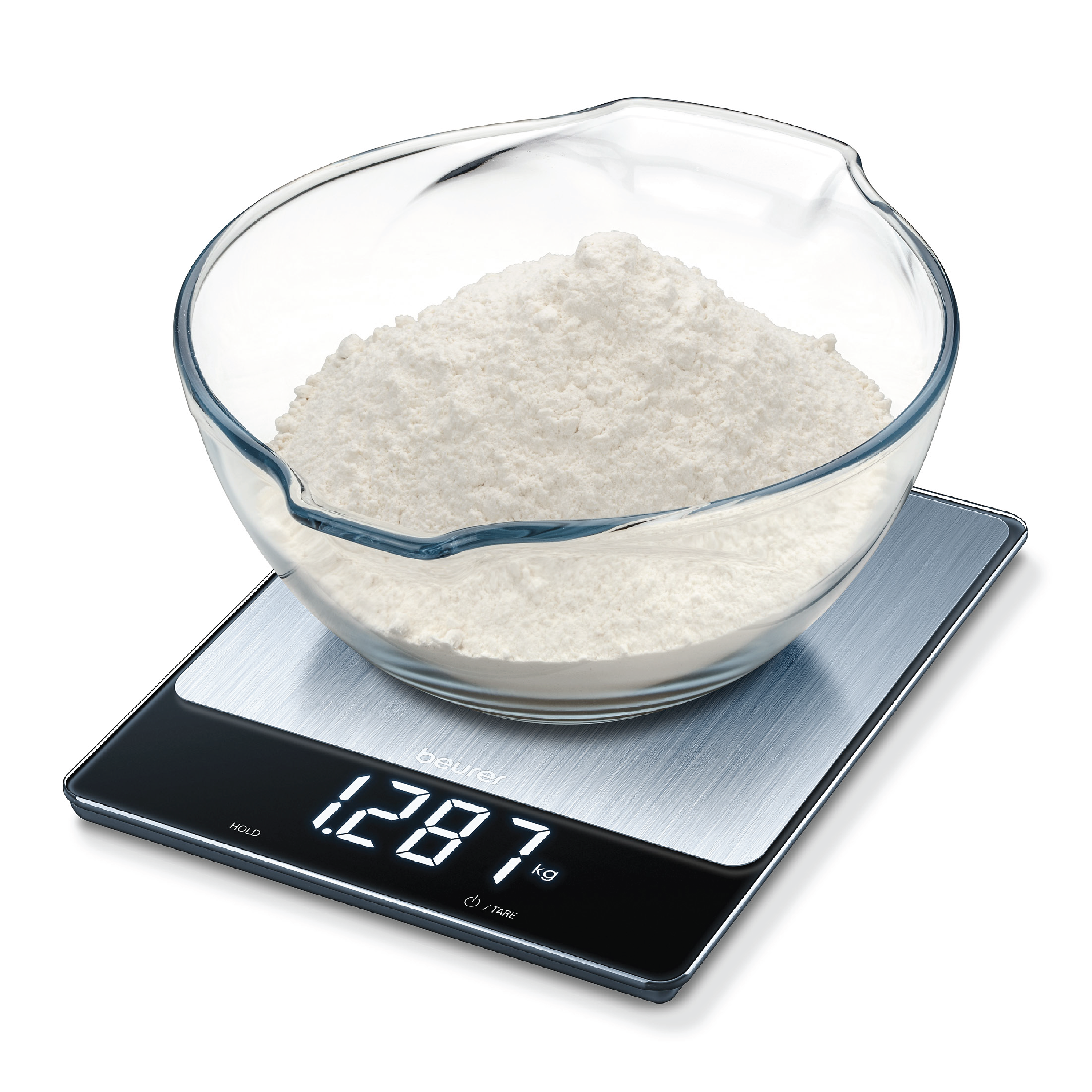 Beurer KS 34 XL Stainless steel kjøkkenvekt, 1 stk.