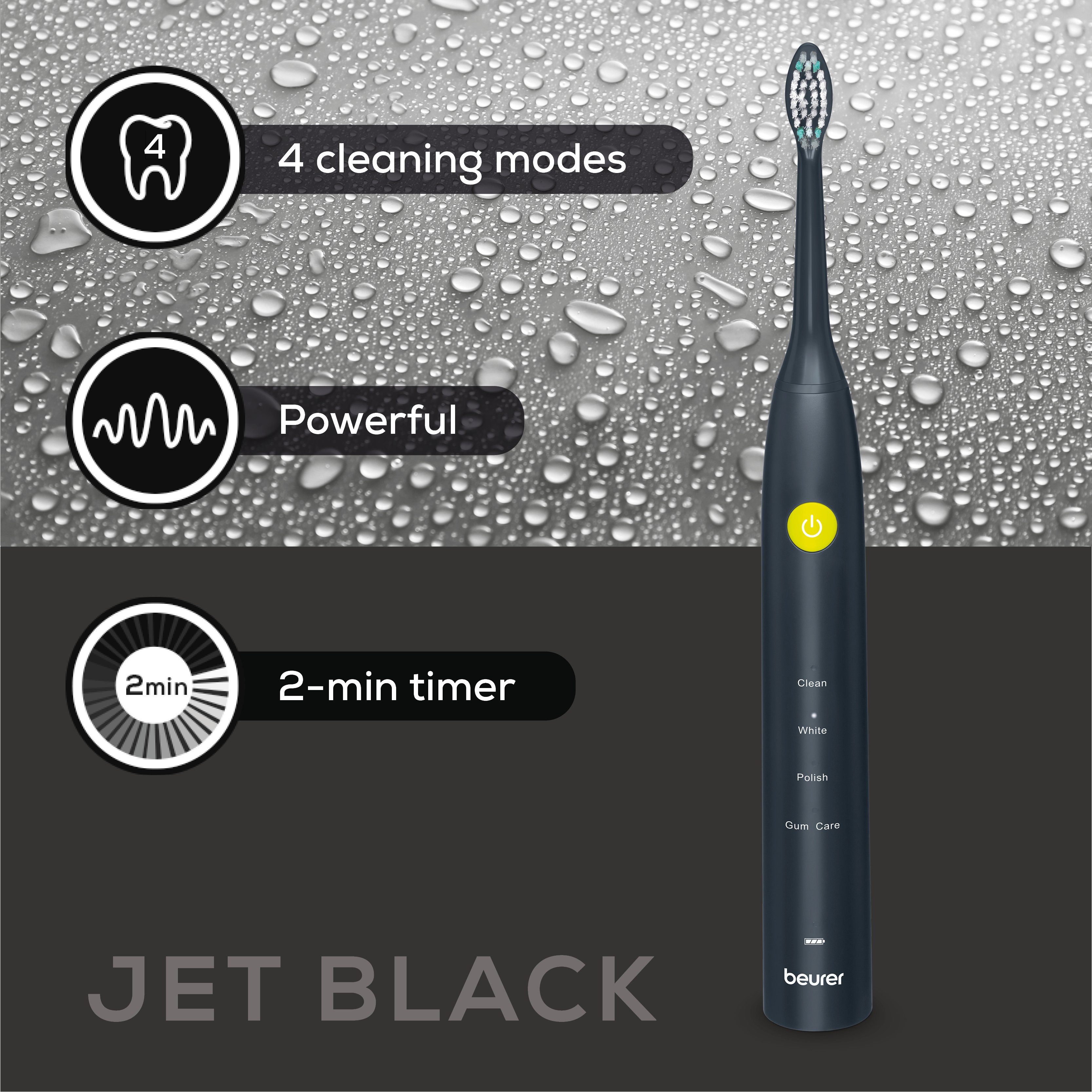 Beurer SC 30 Elektrisk Tannbørste, Jet Black, 1 stk.