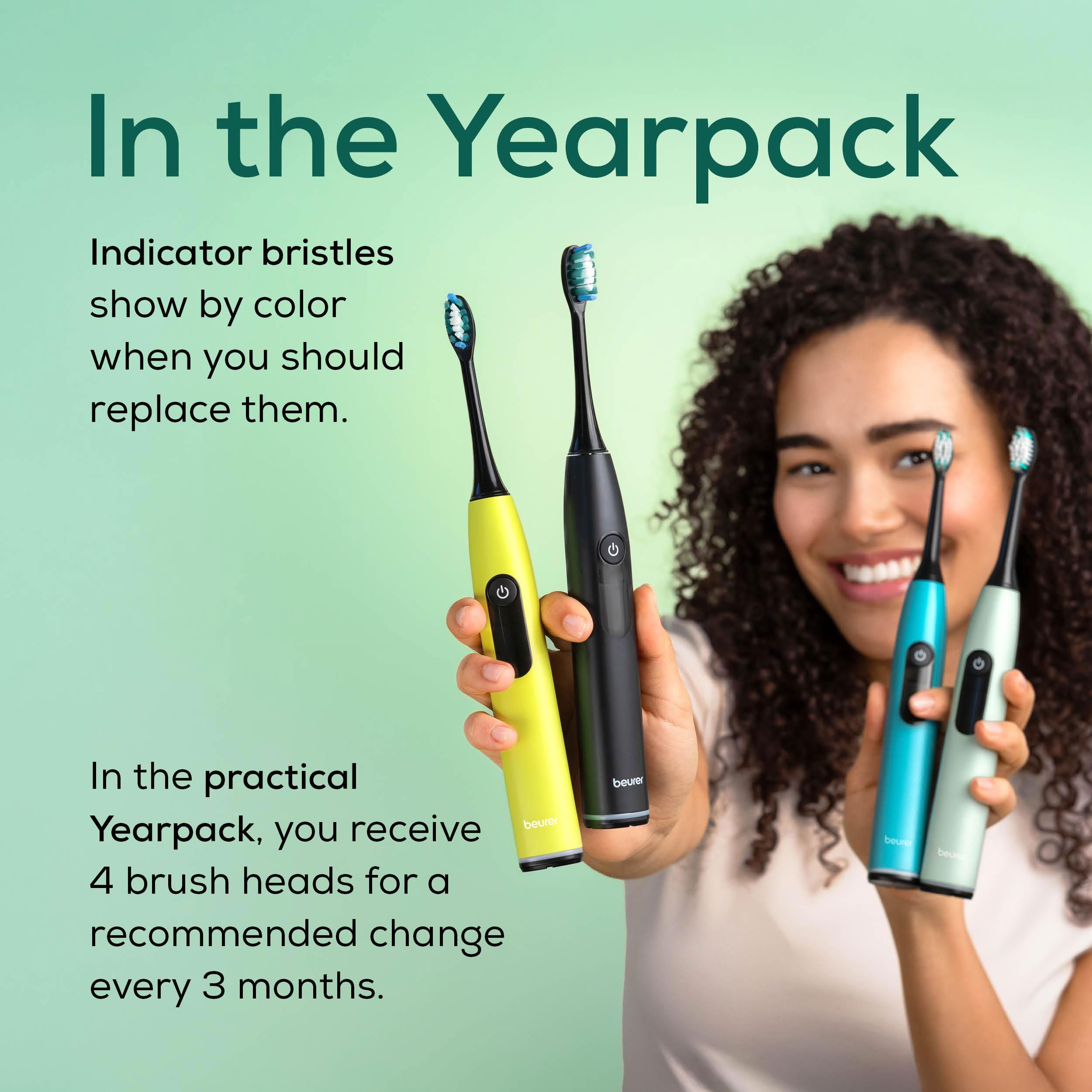 Beurer SC Premium Whiten Børstehoder, 4 stk.