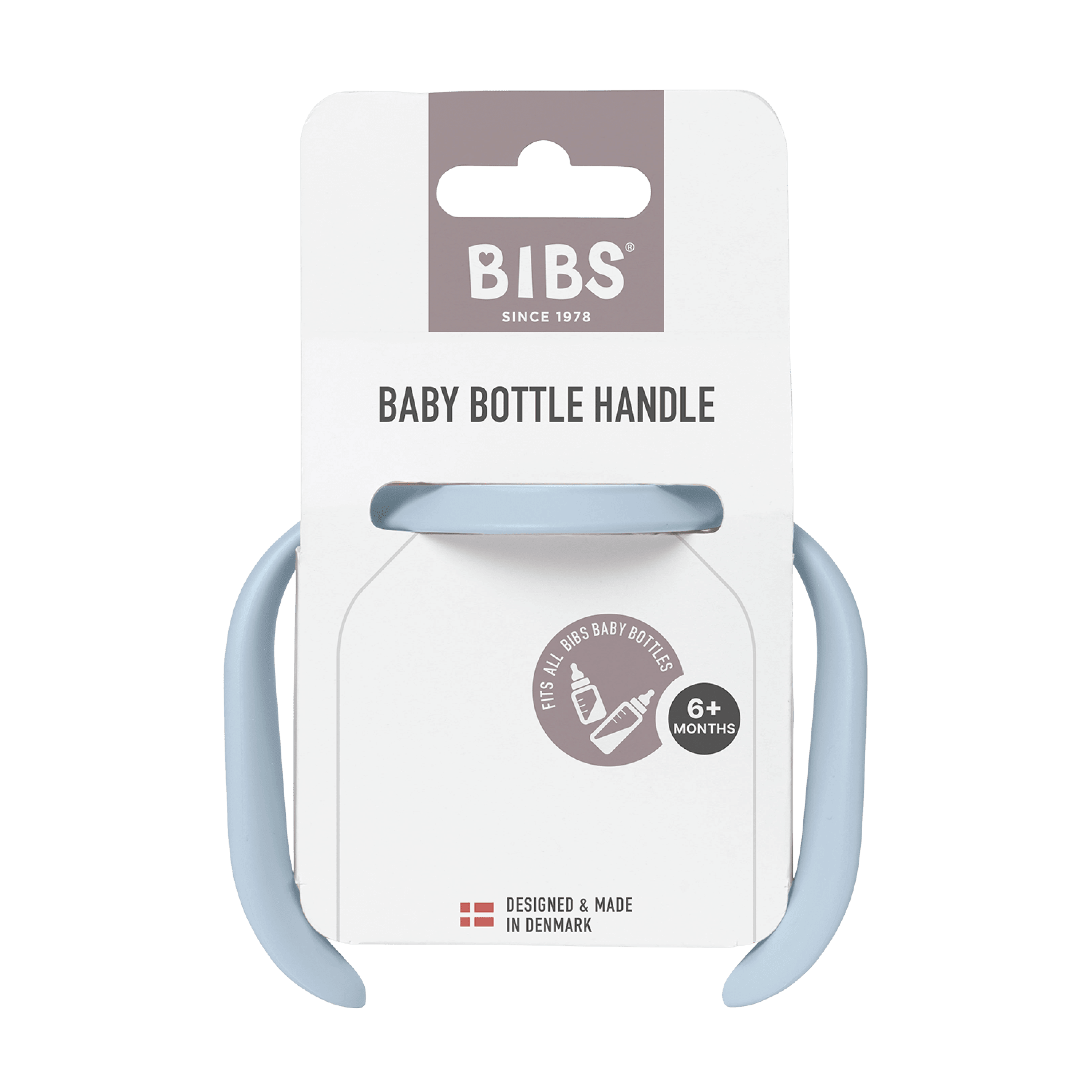 BIBS Baby Bottle Handle, Lyseblå, 1 stk.