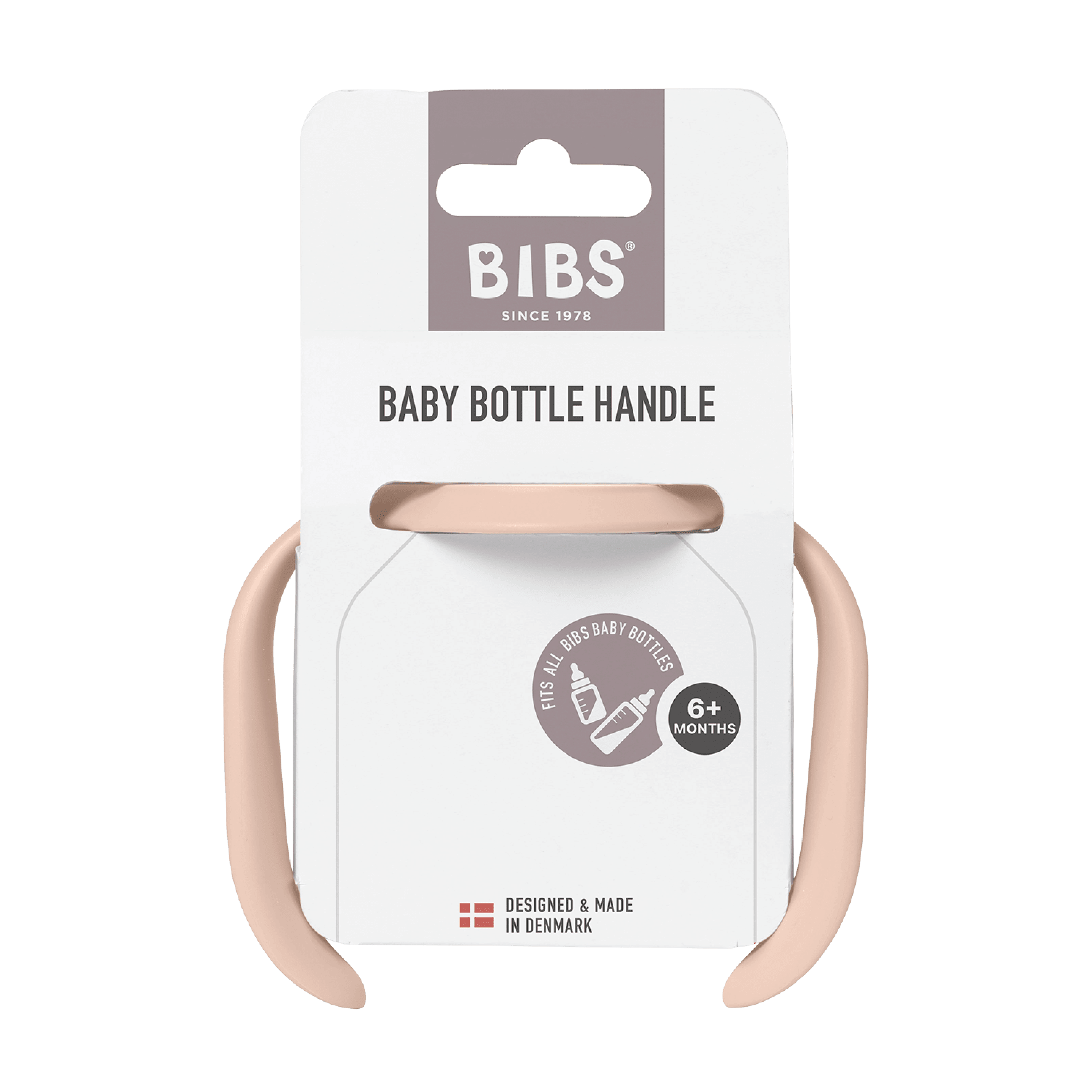 BIBS Baby Bottle Handle, Lyserosa, 1 stk.