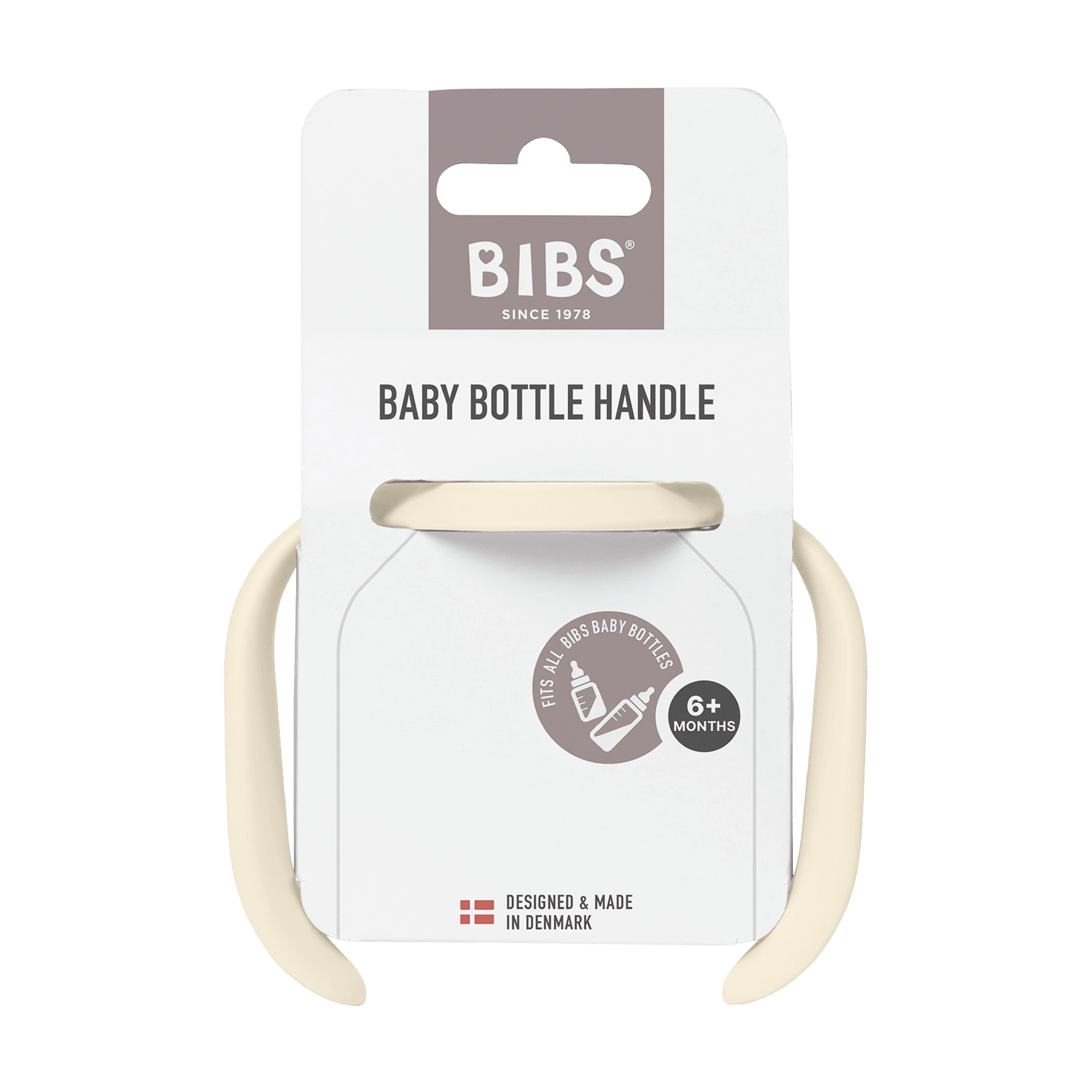 BIBS Baby Bottle Handle, Kremhvit, 1 stk.