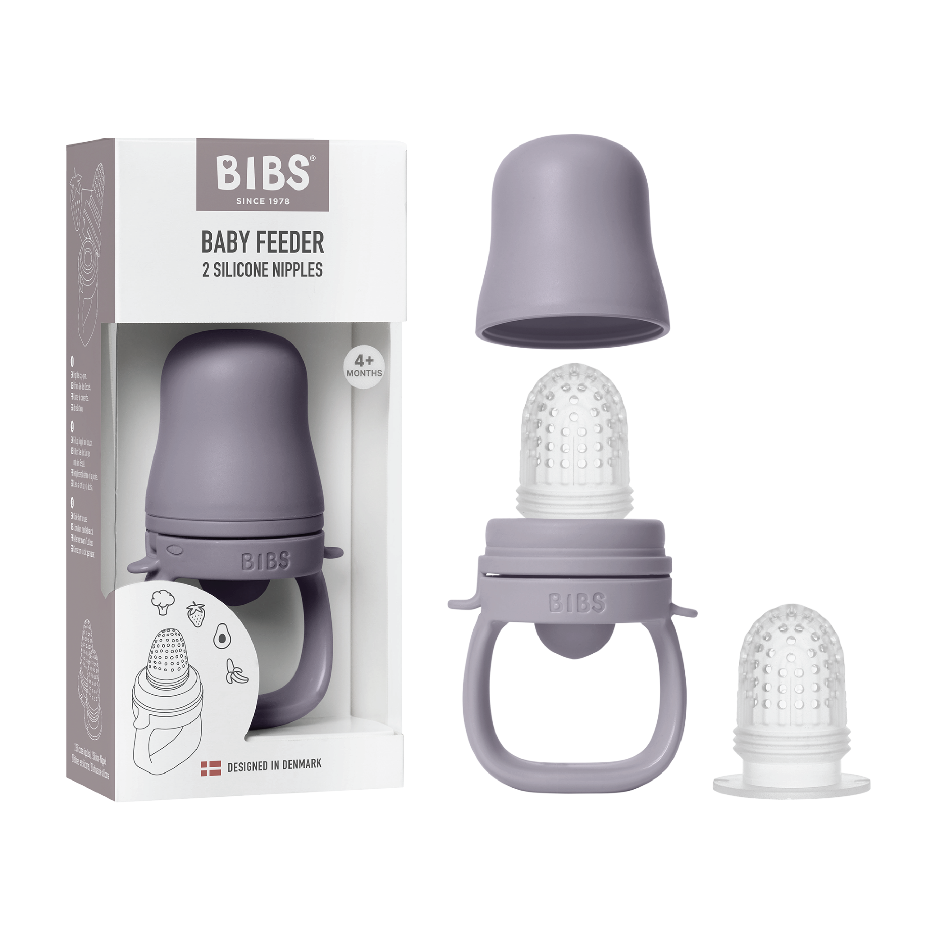 BIBS Baby Feeder, Grey, 1 stk.
