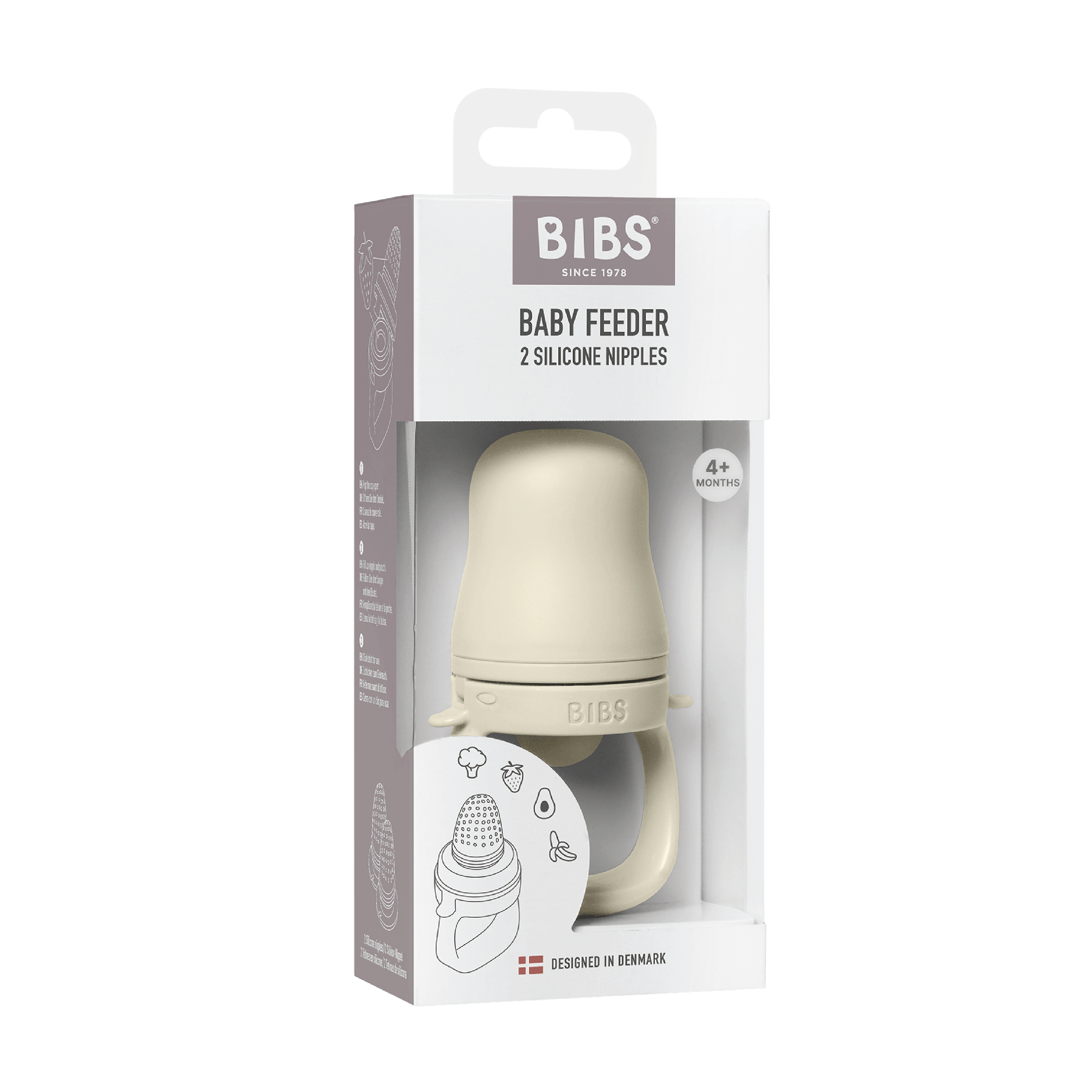 BIBS Baby Feeder, Ivory, 1 stk.