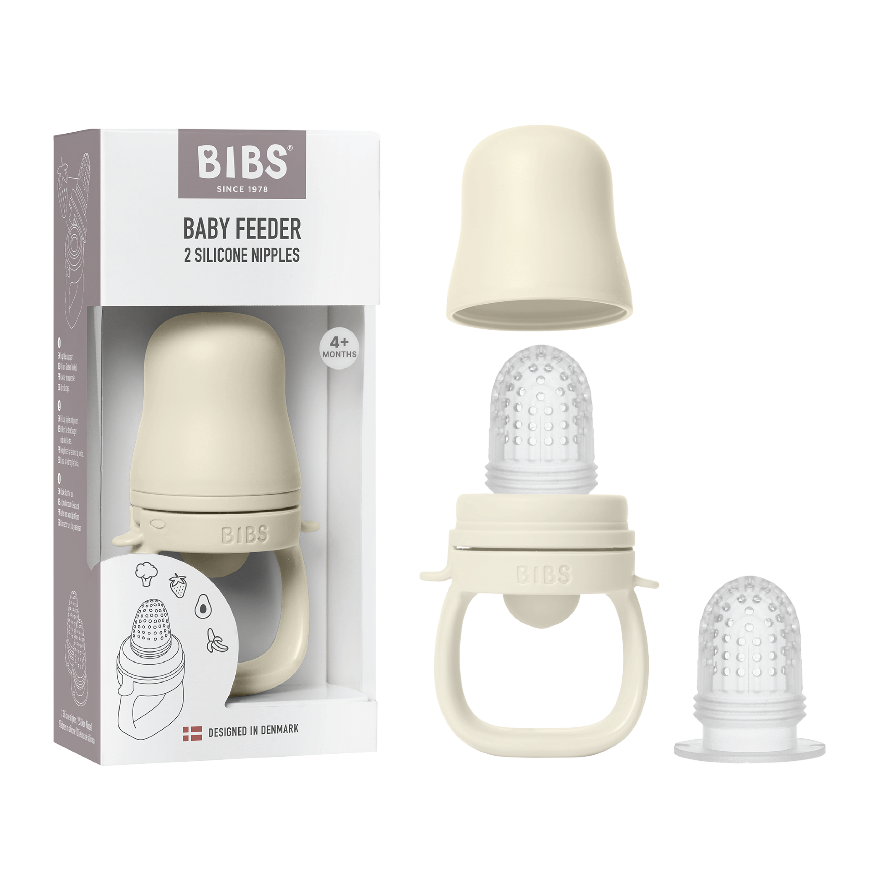 BIBS Baby Feeder, Ivory, 1 stk.