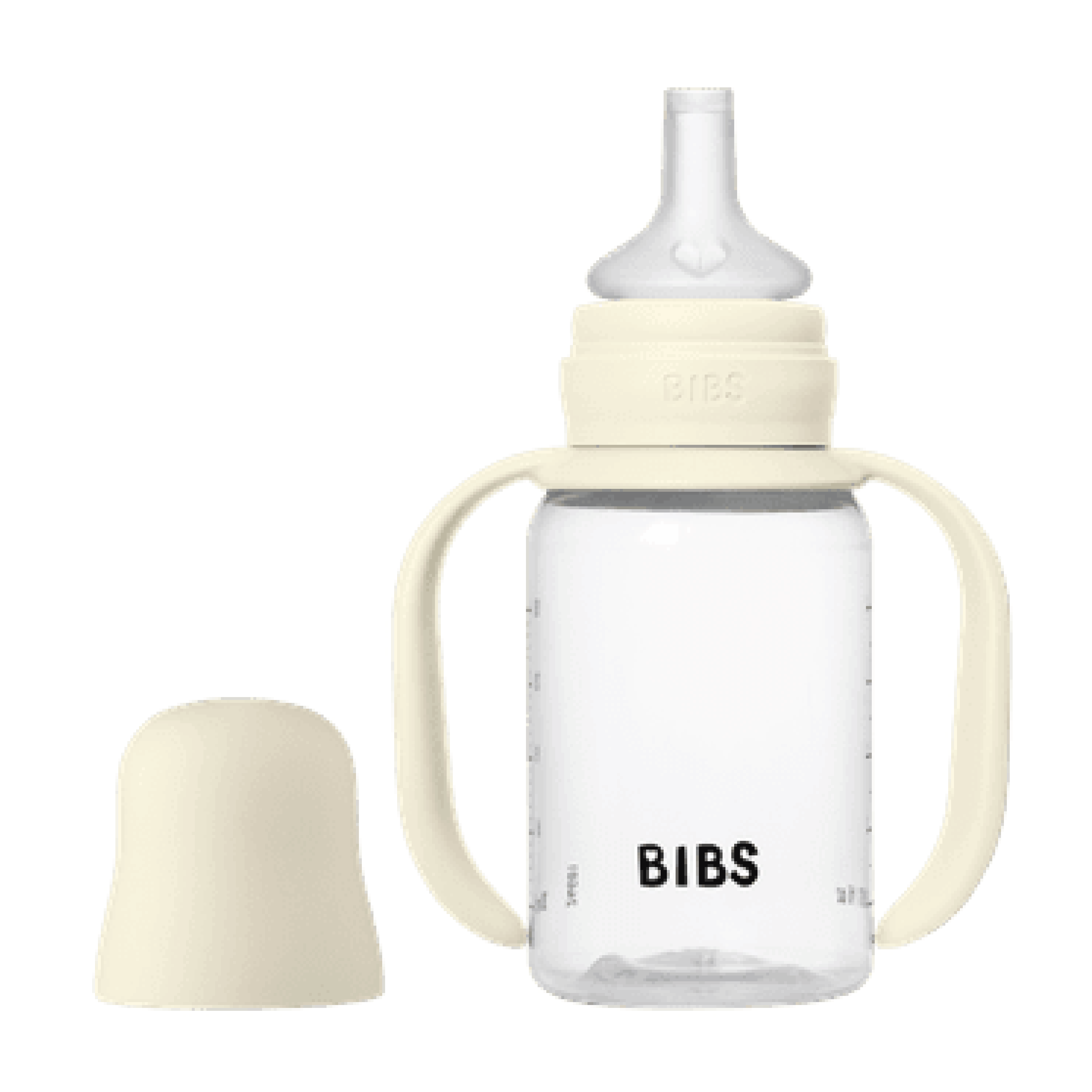 BIBS Baby Sippy Bottle Spout Silicone, Ivory, 150 ml