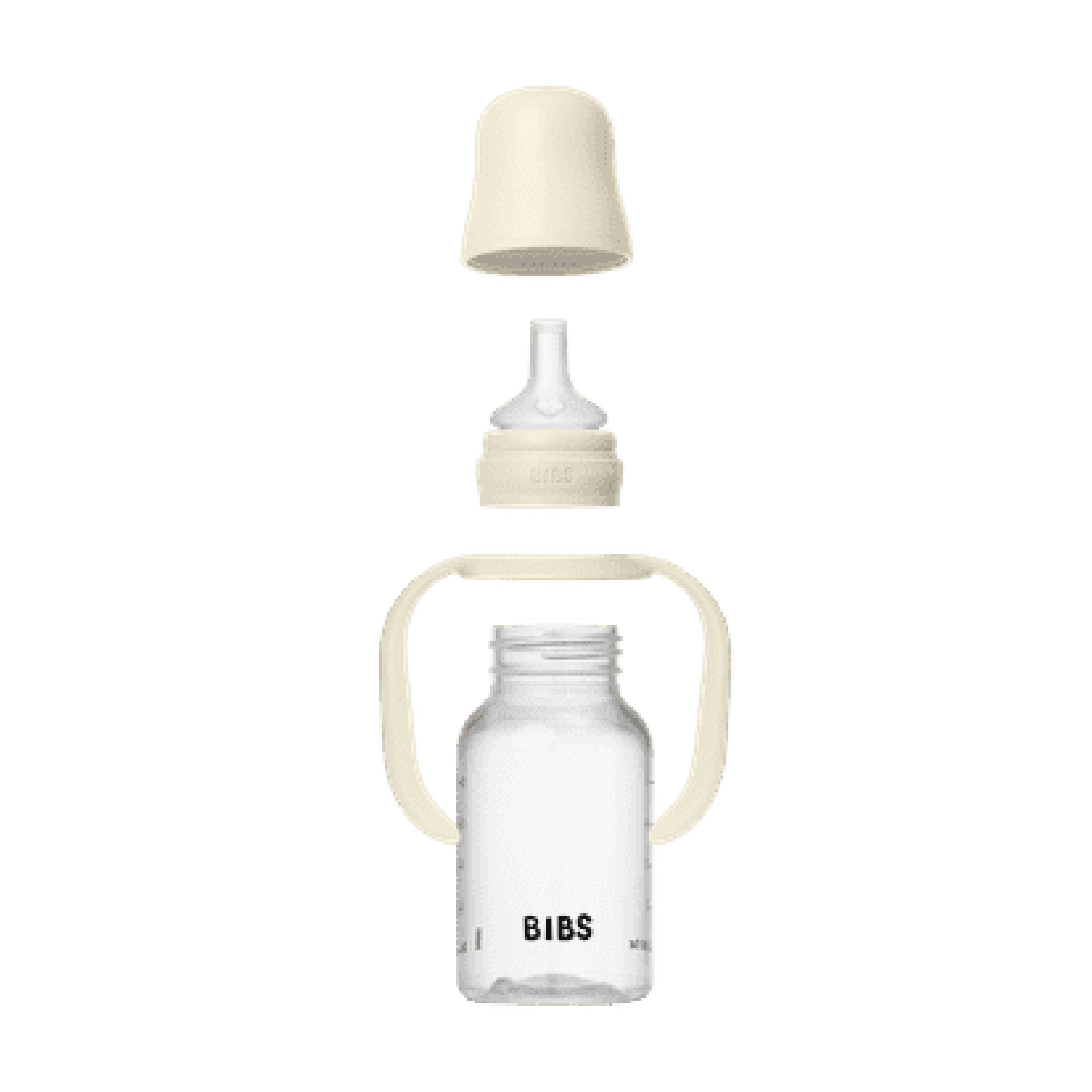 BIBS Baby Sippy Bottle Spout Silicone, Ivory, 150 ml