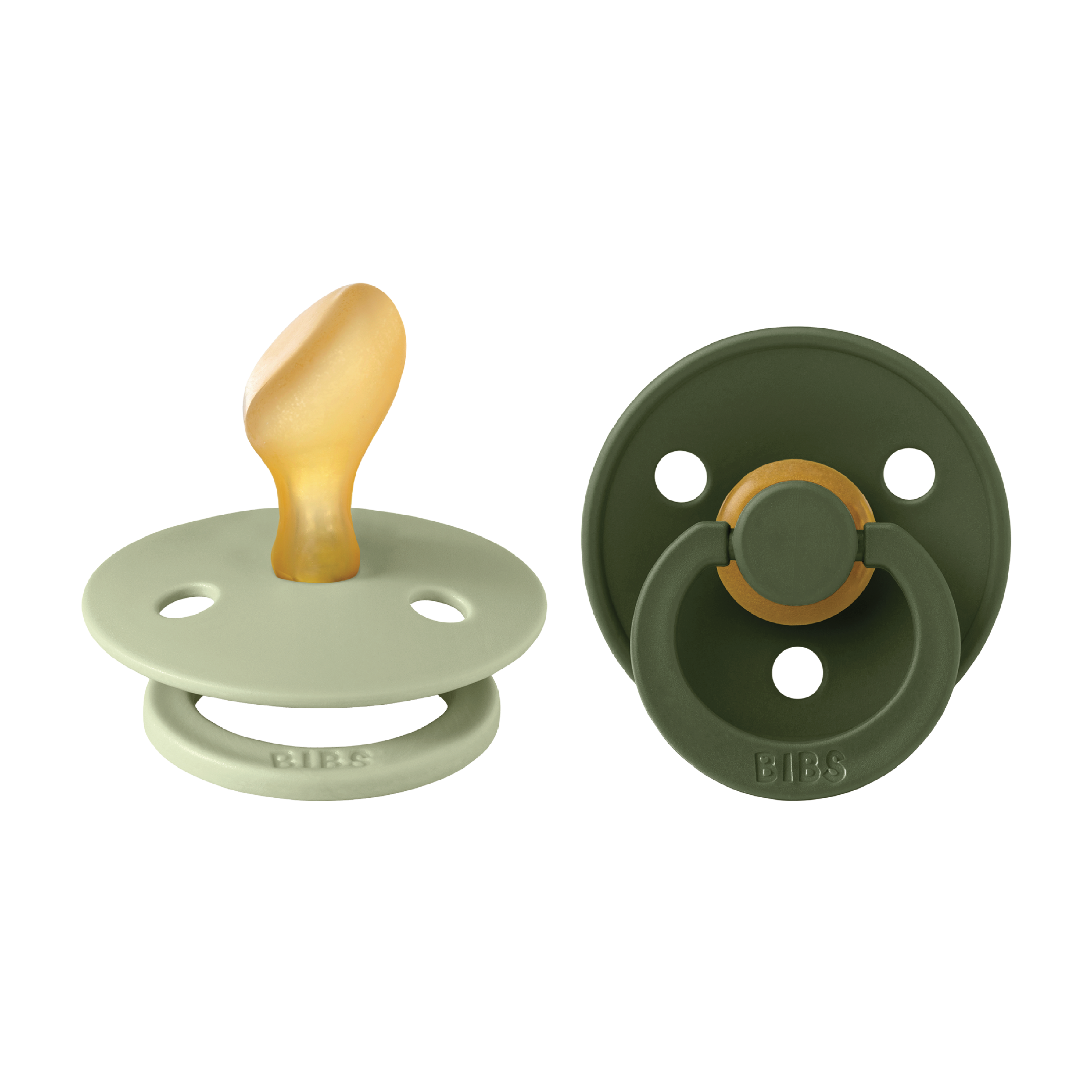BIBS Colour Anatomical Latex Smokk Str. 2, 6-18 mnd, sage/hunter green, 2 stk.