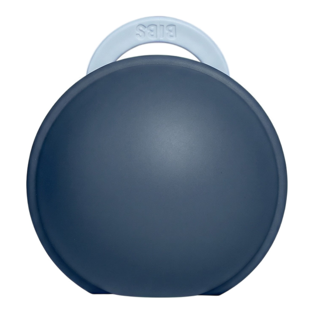 BIBS Colour Latex Smokk Str. 1 & Pacifier Case Mini, 0-6 mnd, baby blue/Steel Blue, 1 sett