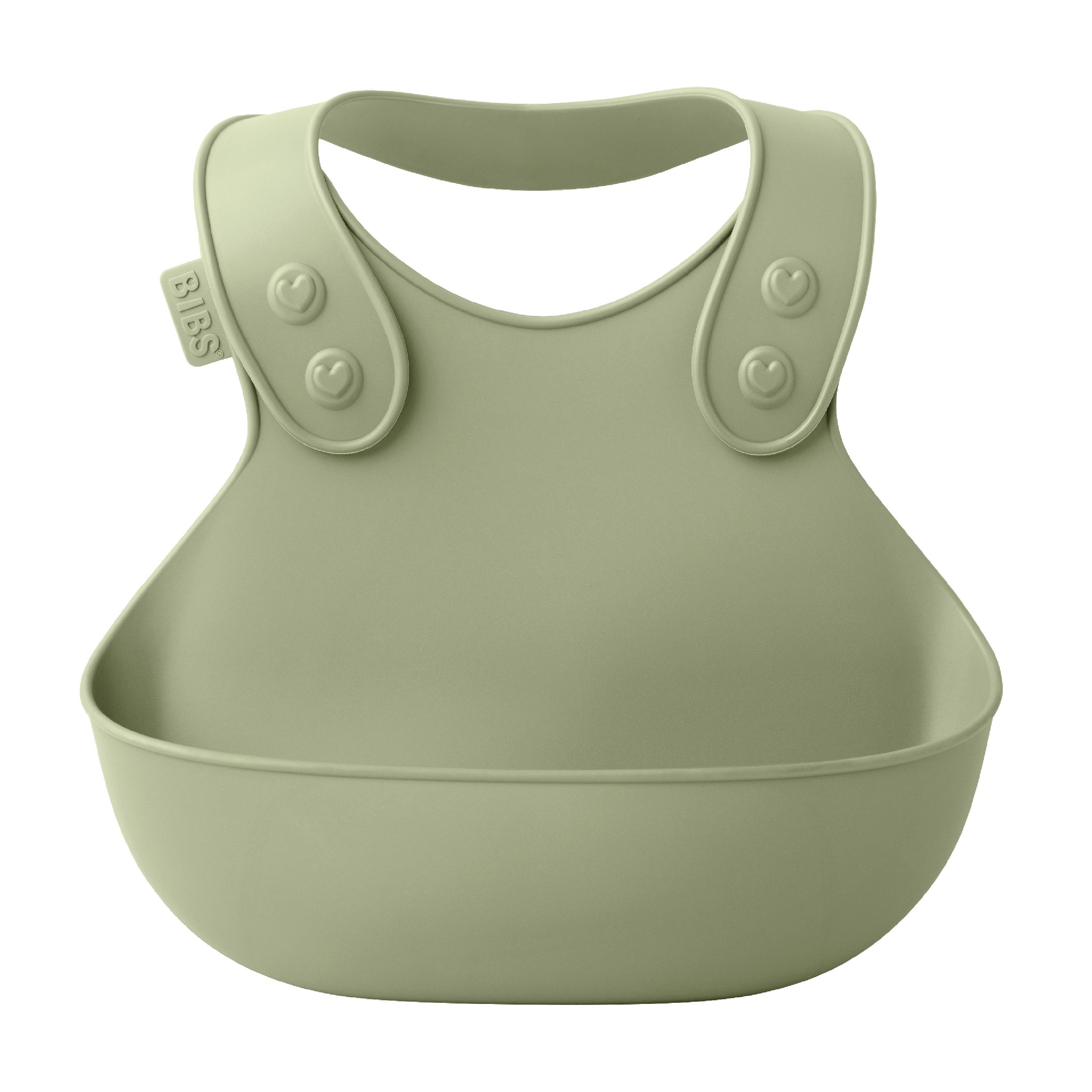 BIBS Dinner Bib Silikonsmekke, Grønn, 1 stk.