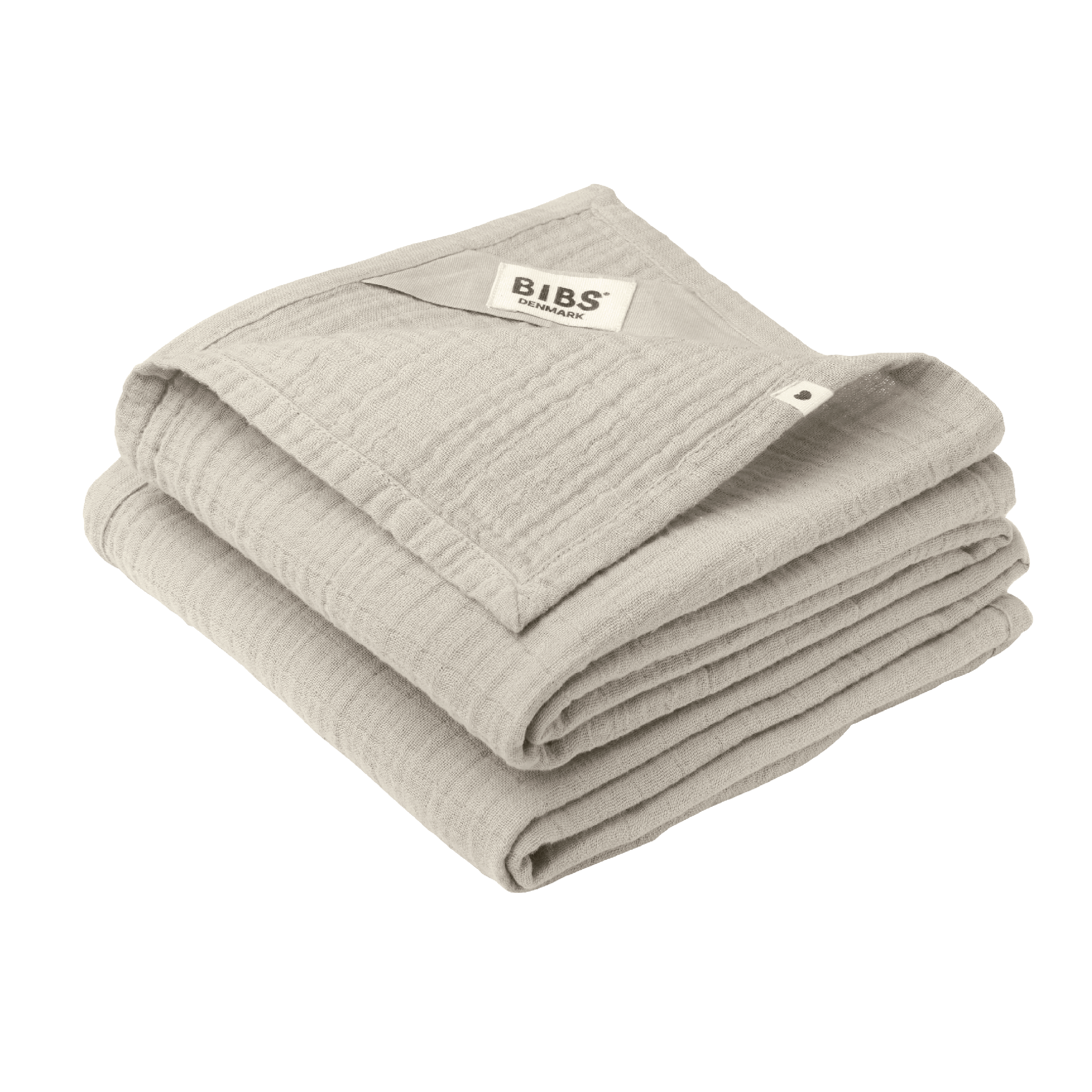 BIBS Musselin Gulpeklut, Sand, 2 stk.