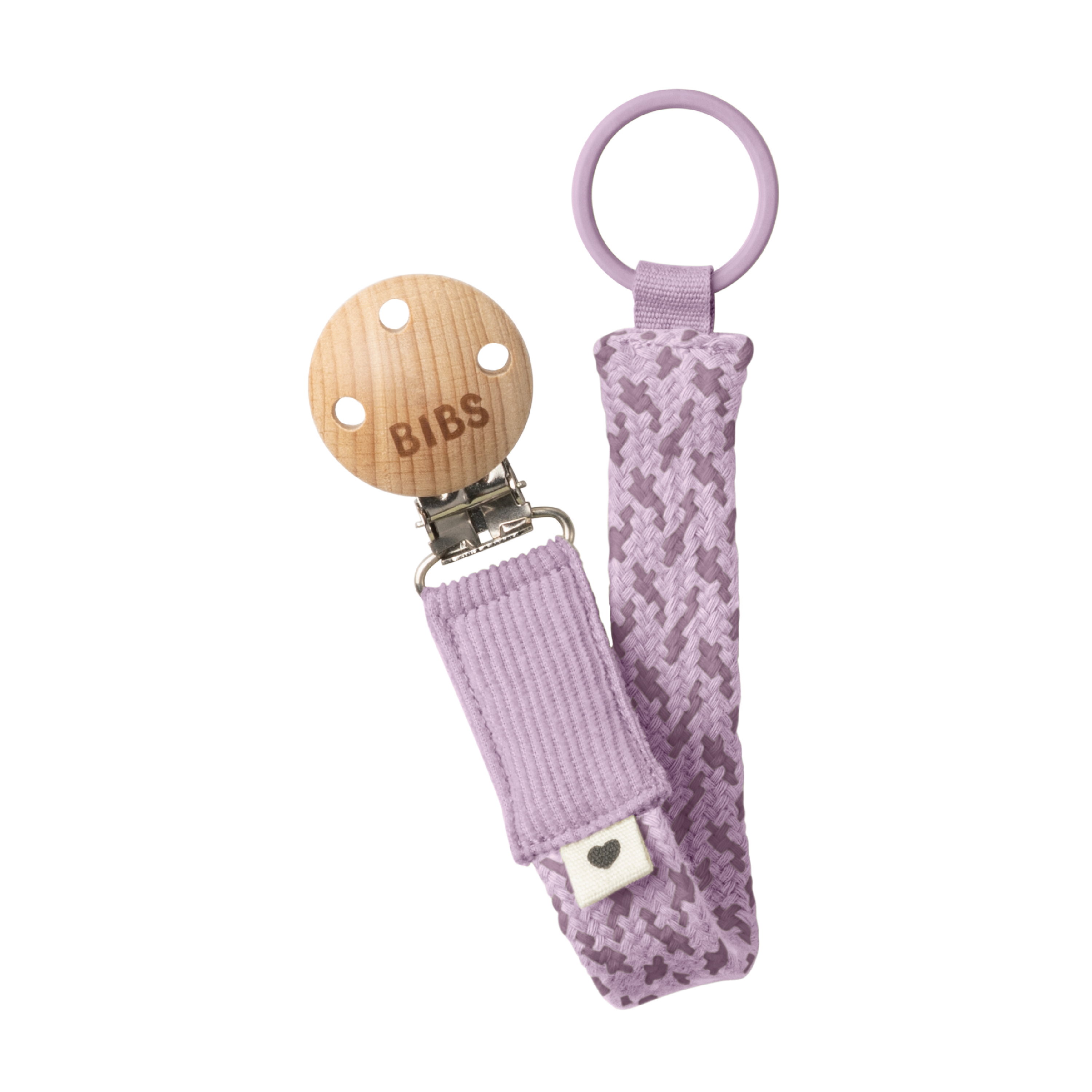 BIBS Pacifier Clip Braided, Violet Sky/Mauve, 1 stk.