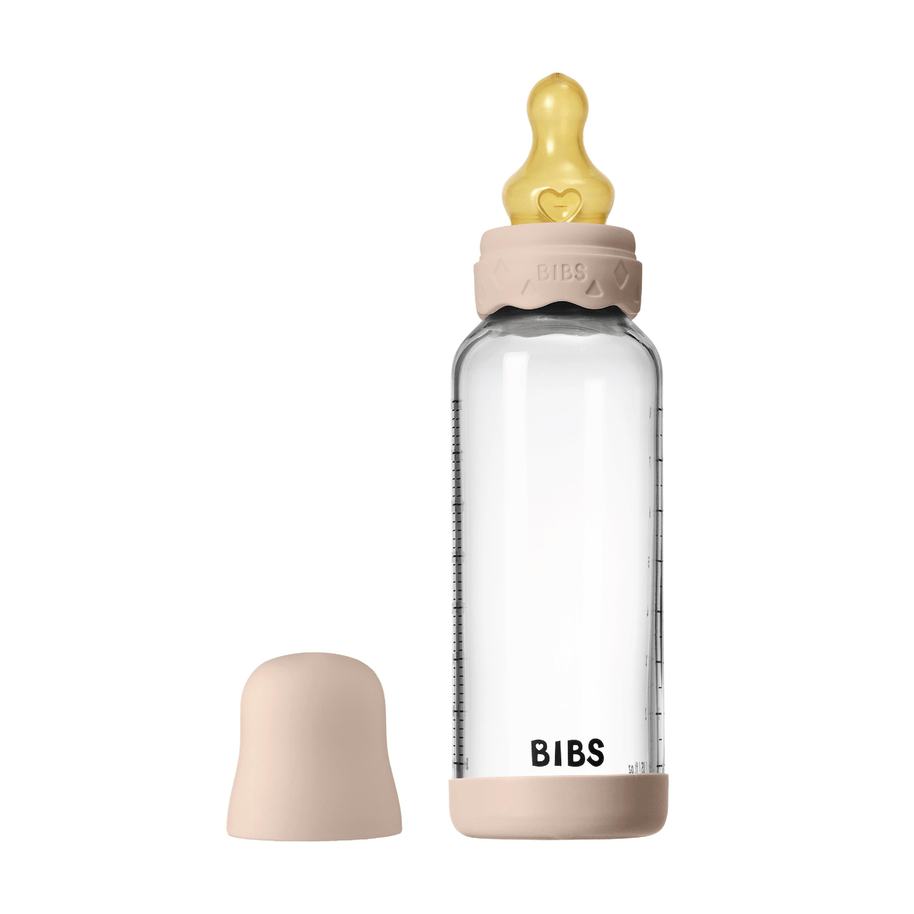 BIBS Tåteflaske i glass, Blush, 240 ml