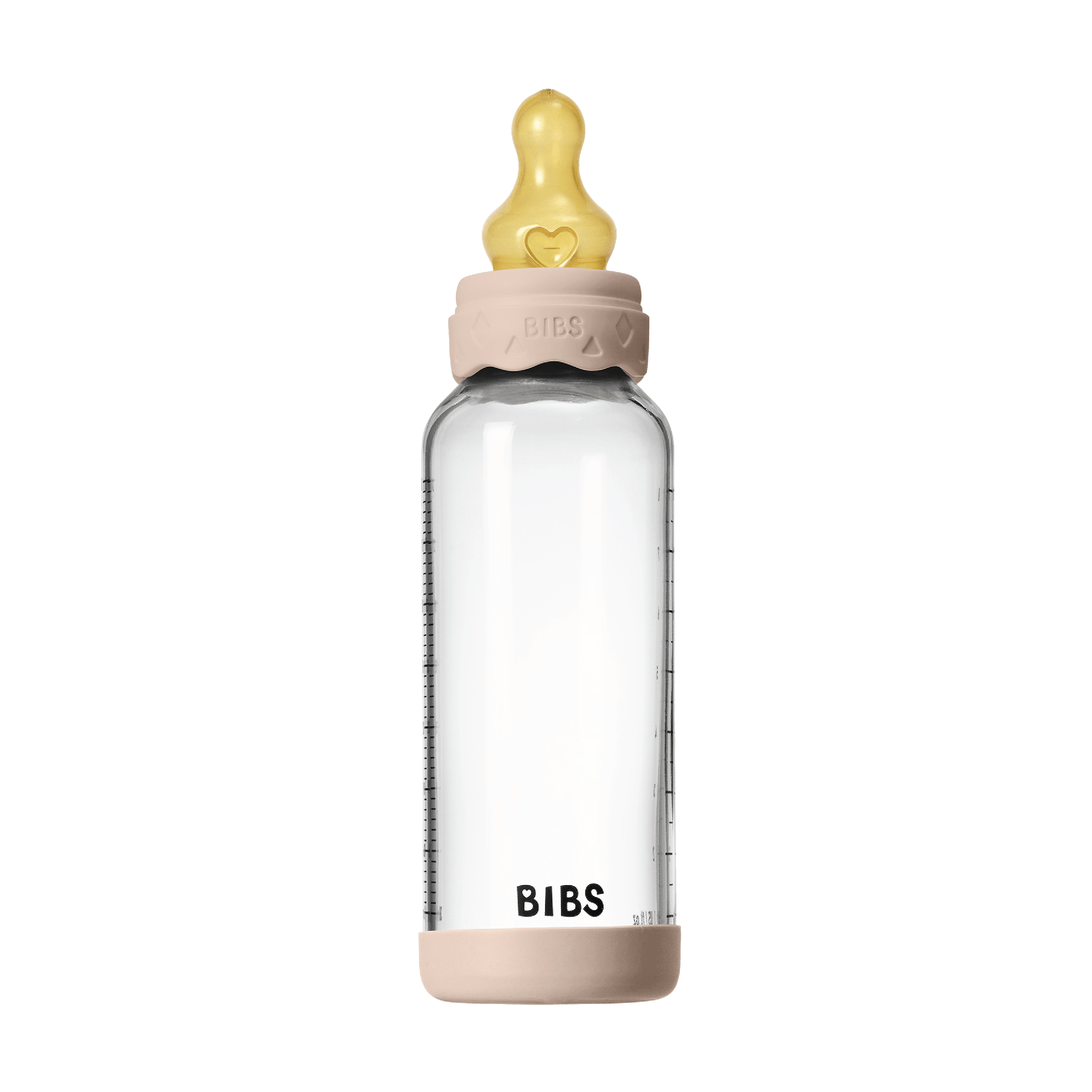 BIBS Tåteflaske i glass, Blush, 240 ml