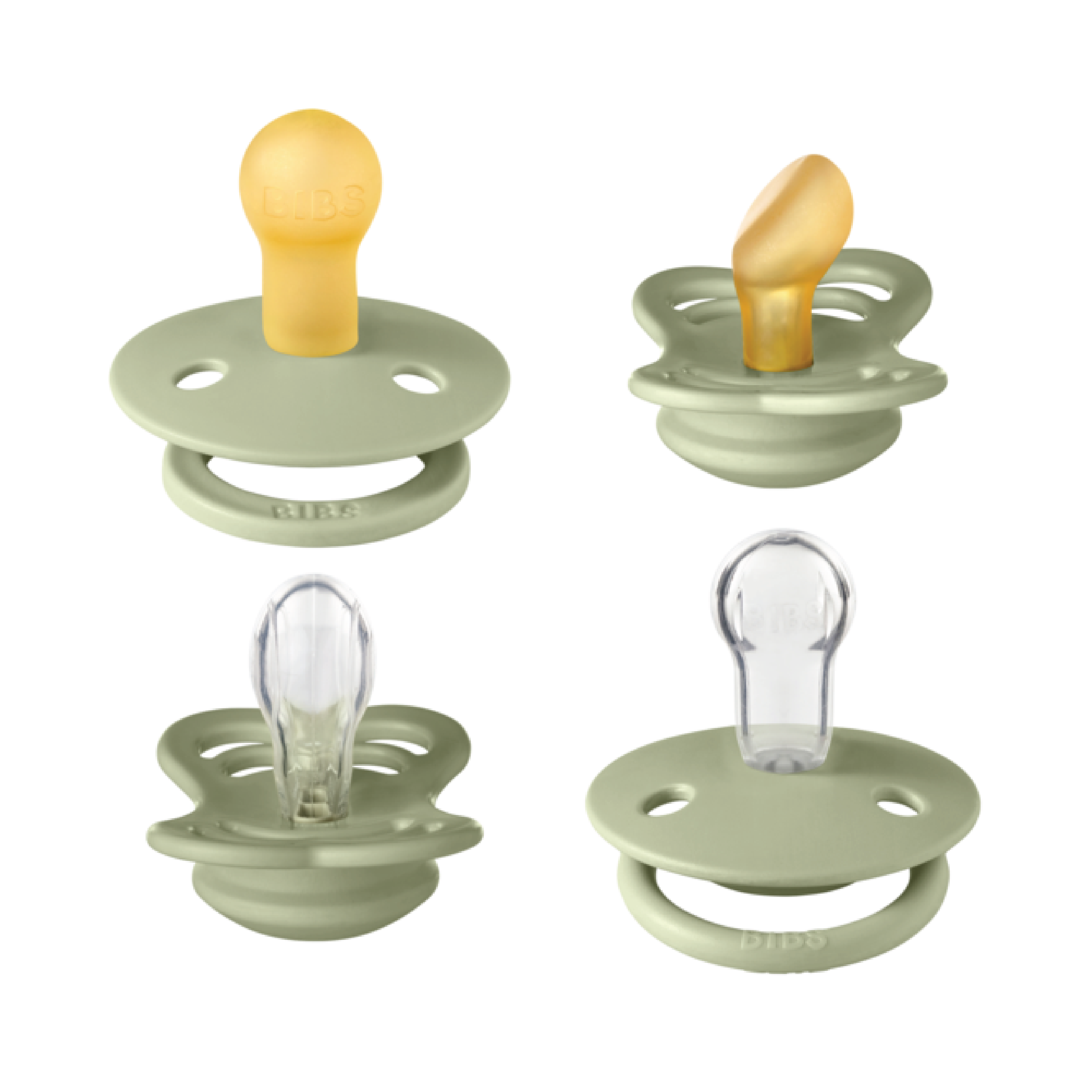 BIBS Try-it Collection Smokker Str. 1, 0-6 mnd, sage, 4 stk.