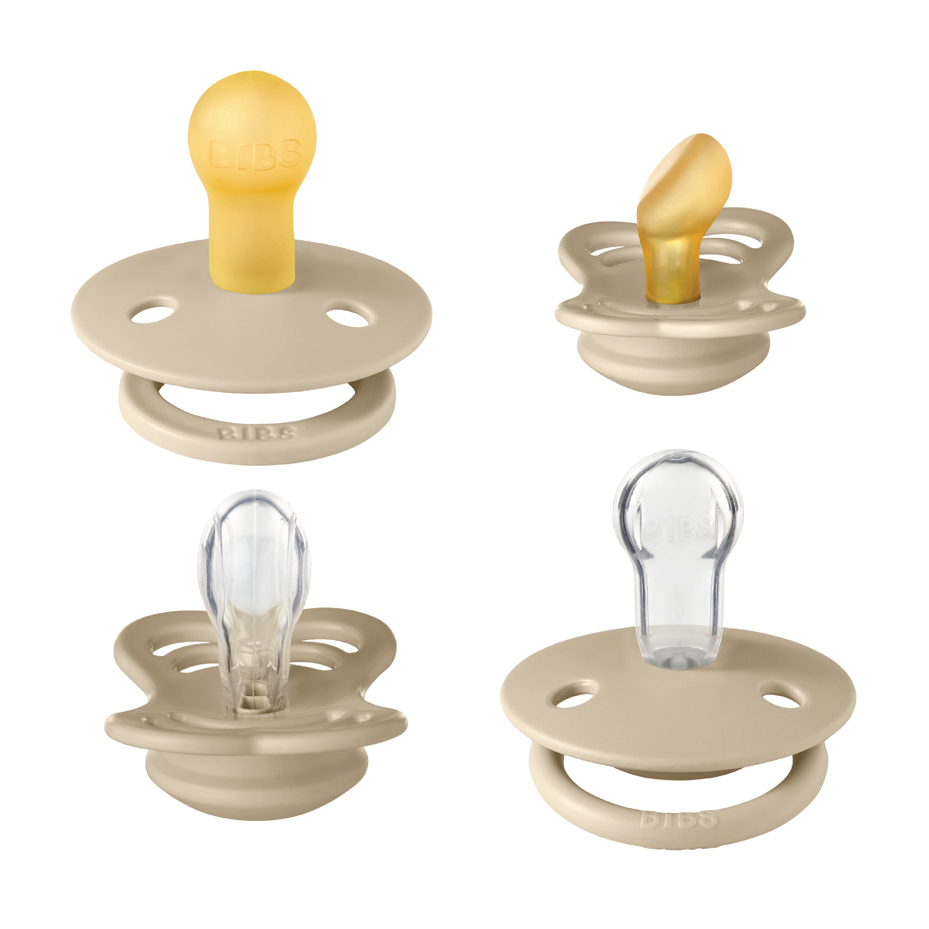 BIBS Try-it Collection Smokker Str. 1, 0-6 mnd, vanilla, 4 stk.