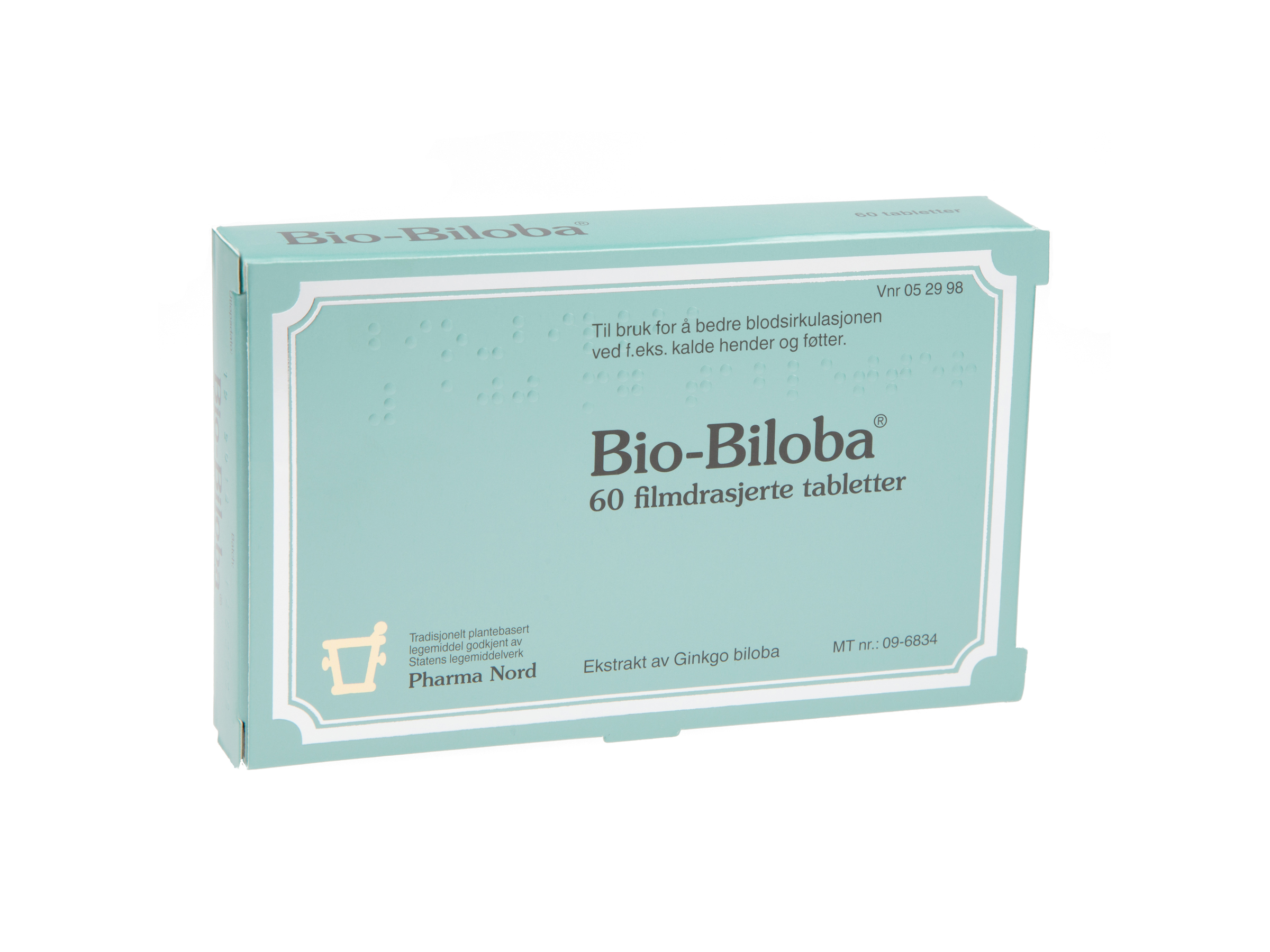 Pharma Nord Bio-Biloba tabletter 100mg, 60 stk. på brett