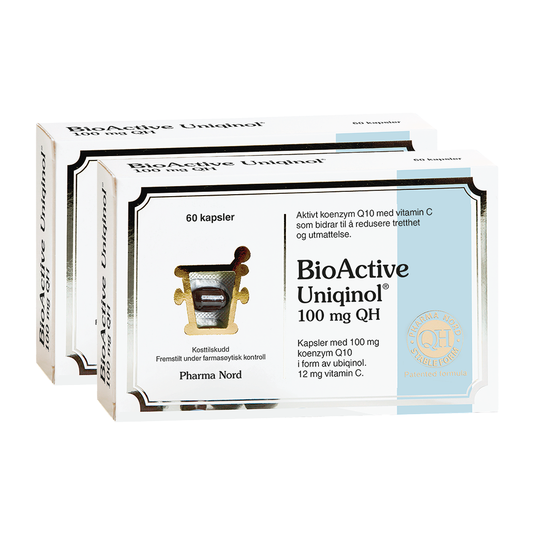 BioActive Q10 Uniqinol® 100 mg kapsler x2