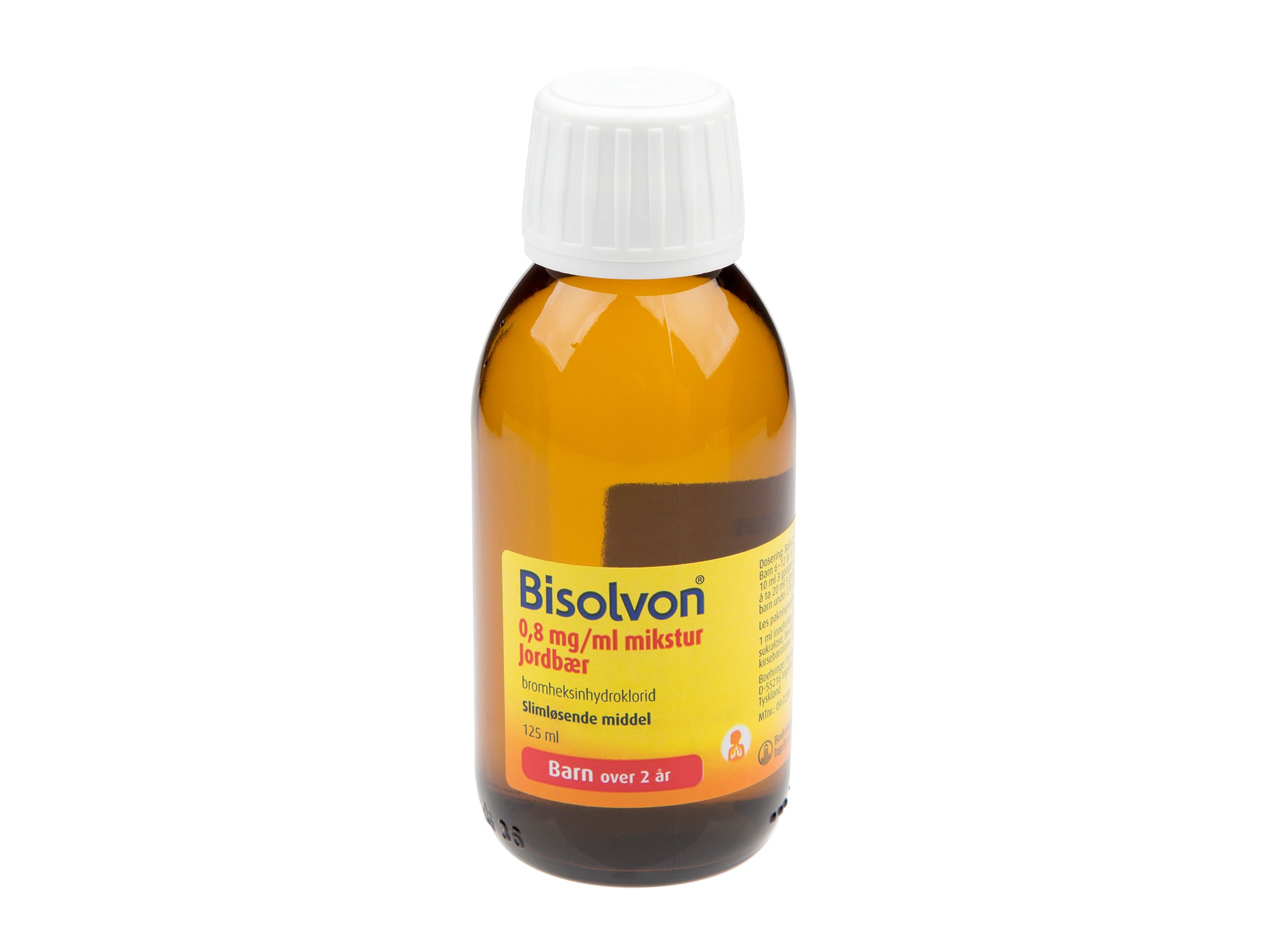 Bisolvon Mikstur 0,8mg/ml jordbær, 125 ml